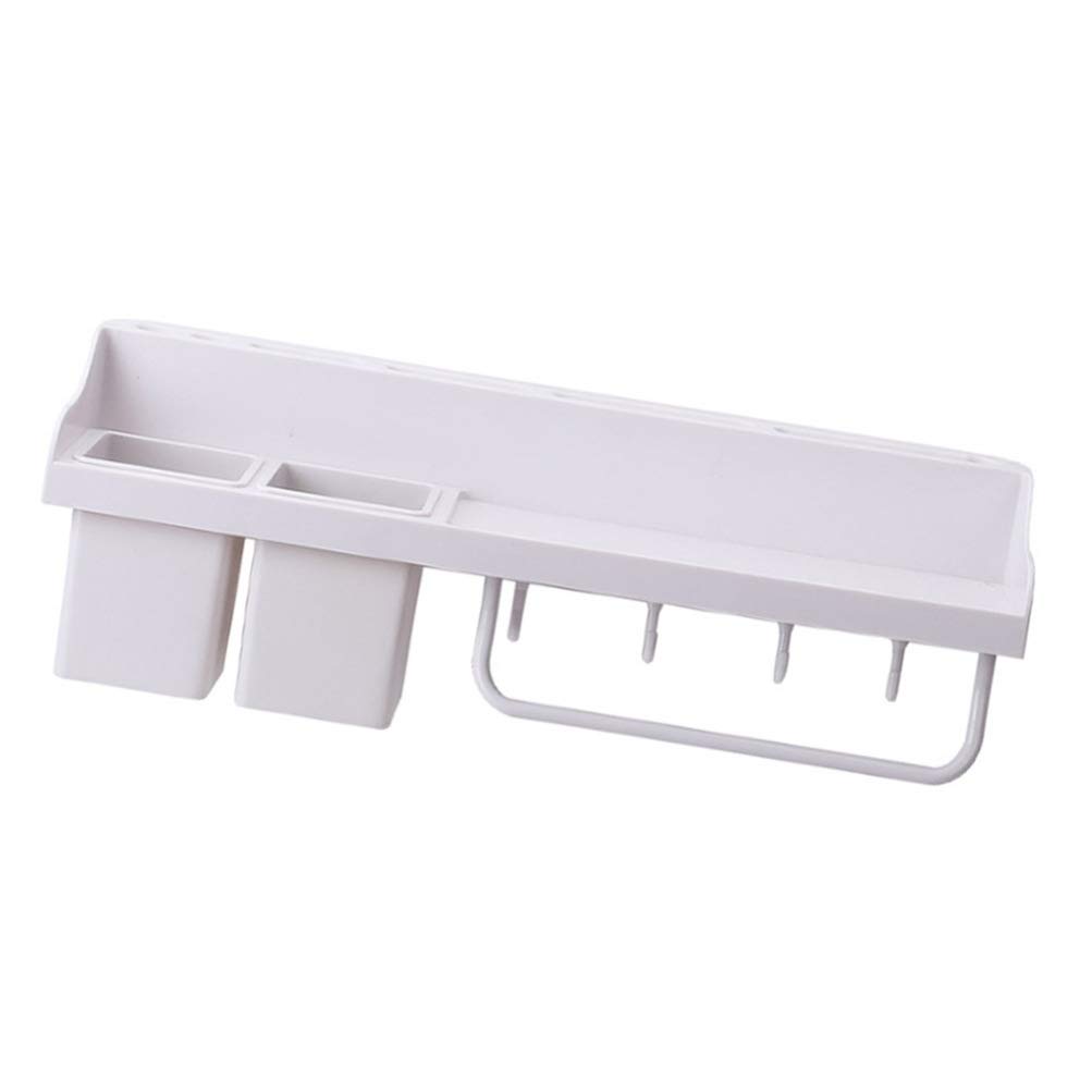Wall-Mounted Spice Rack Organizer - Multifunctional Floating Shelves for Kitchen, Bathroom & Pantry | White Storage Solution for Spices, Towels & Utensils | Space-Saving Home Organization for Cabinets & Small Spaces