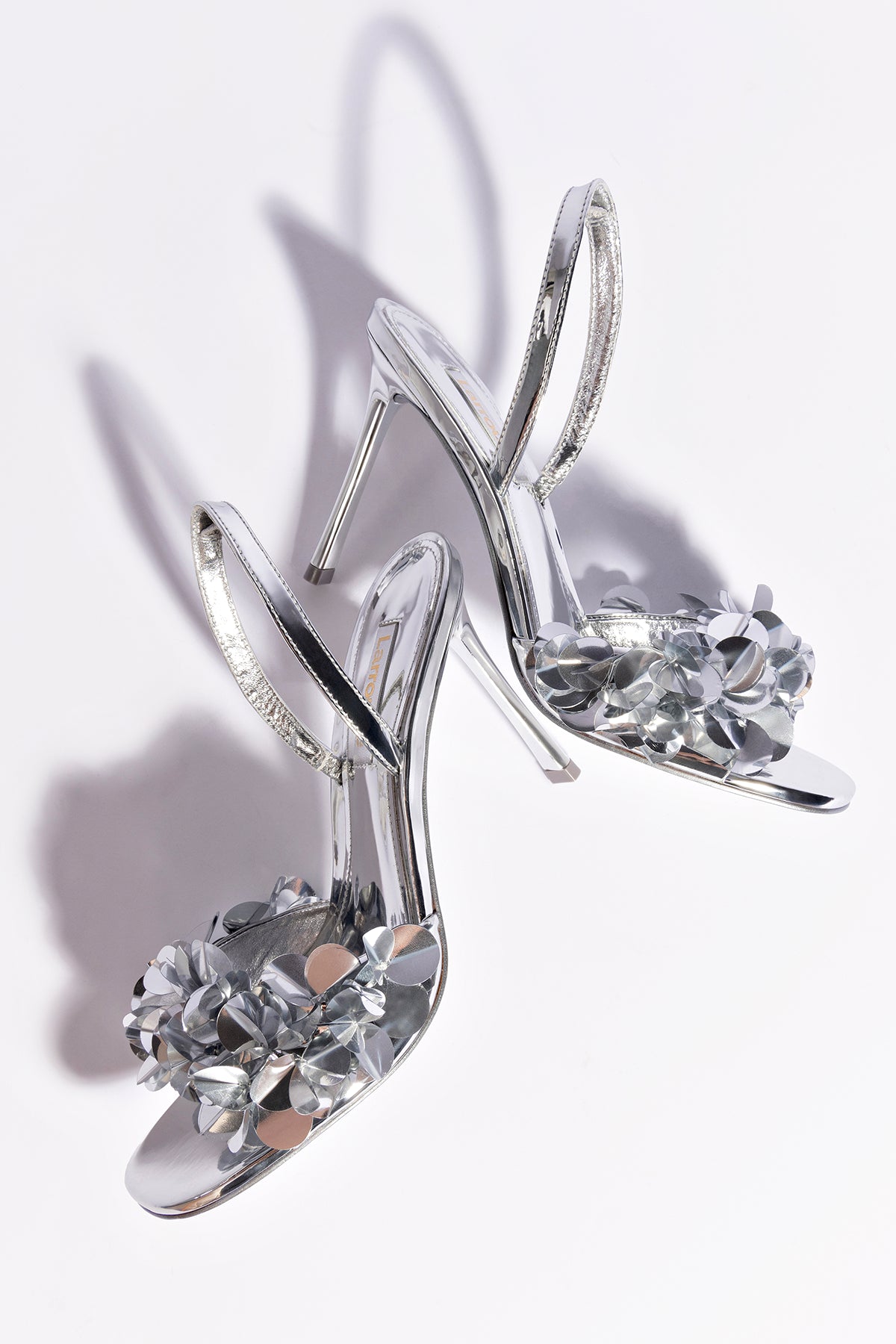 Morgan Women's Silver Specchio Sandals - Comfortable Strappy Heels for Summer, Parties & Weddings