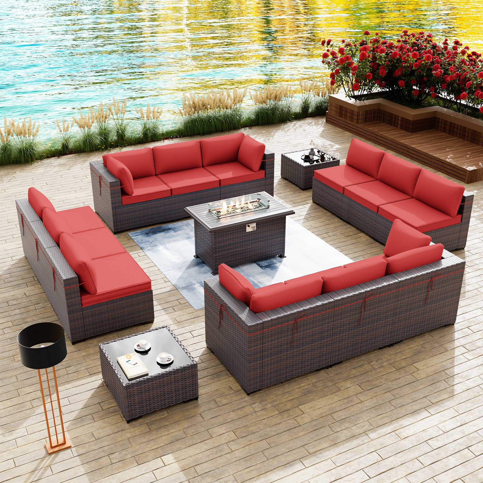 **15-Piece Outdoor Patio Furniture Set with 43