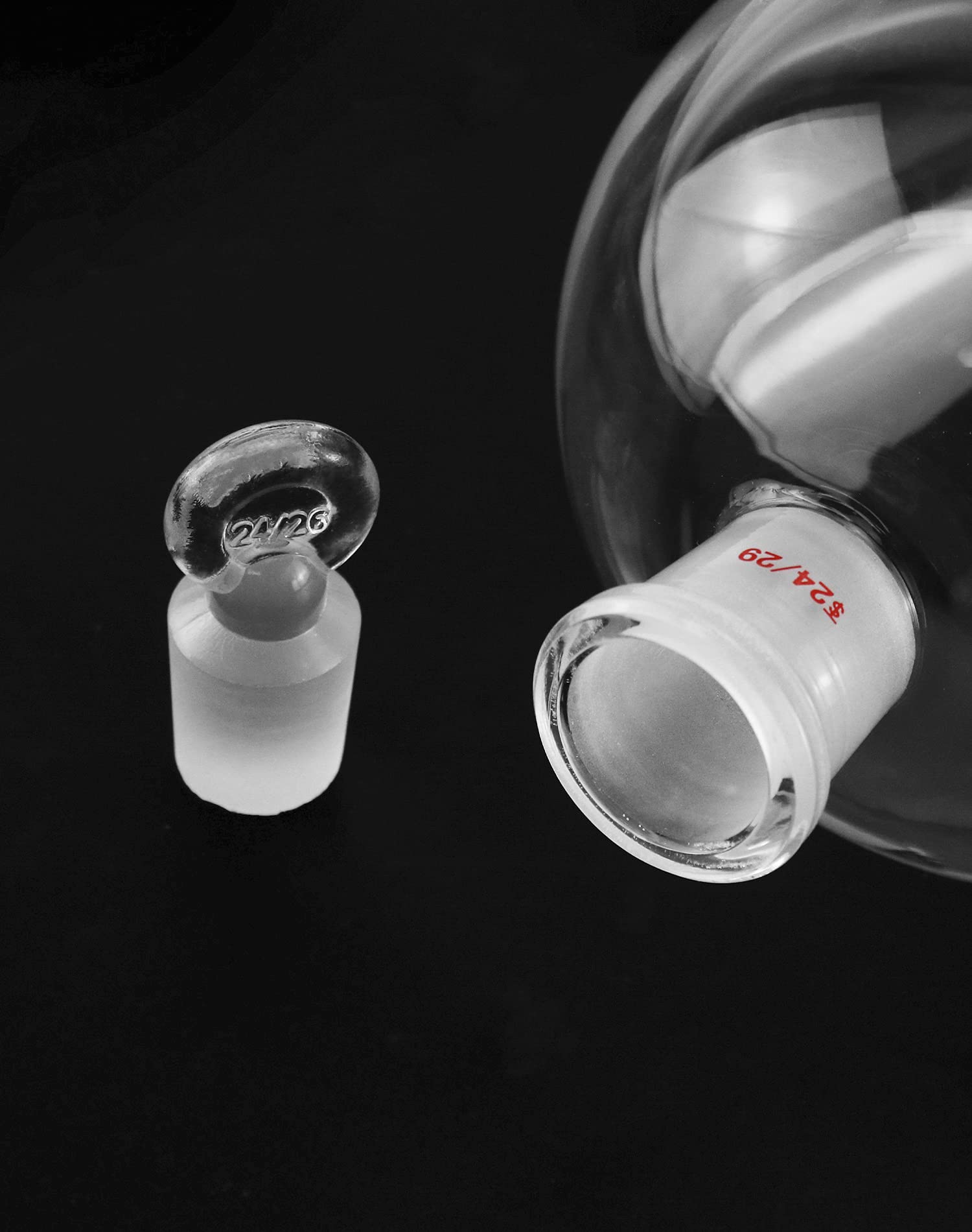 QWORK 1000ml Glass Separating Funnel with 24/29 Joints & PTFE Stopcock - Lab Grade Chemistry Equipment for Liquid Extraction, Distillation & Solvent Separation
