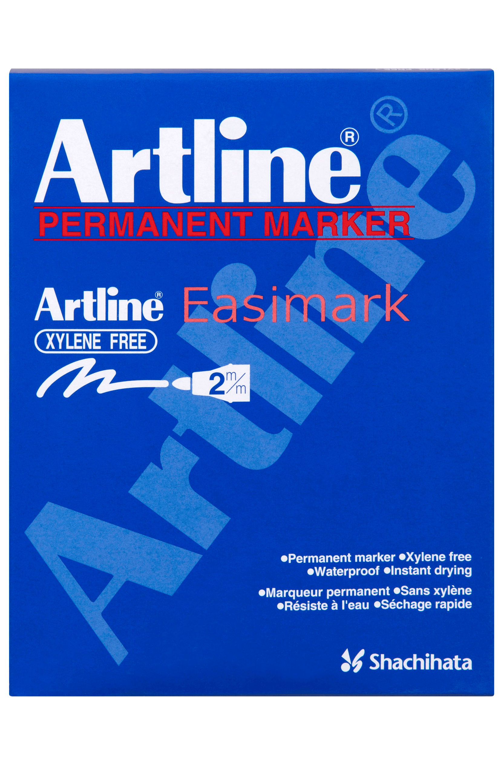 Artline 107 Easimark Permanent Marker - 2mm Bullet Tip, Black Ink, Pack of 12 - Ideal for Office, School, Labeling & DIY Projects