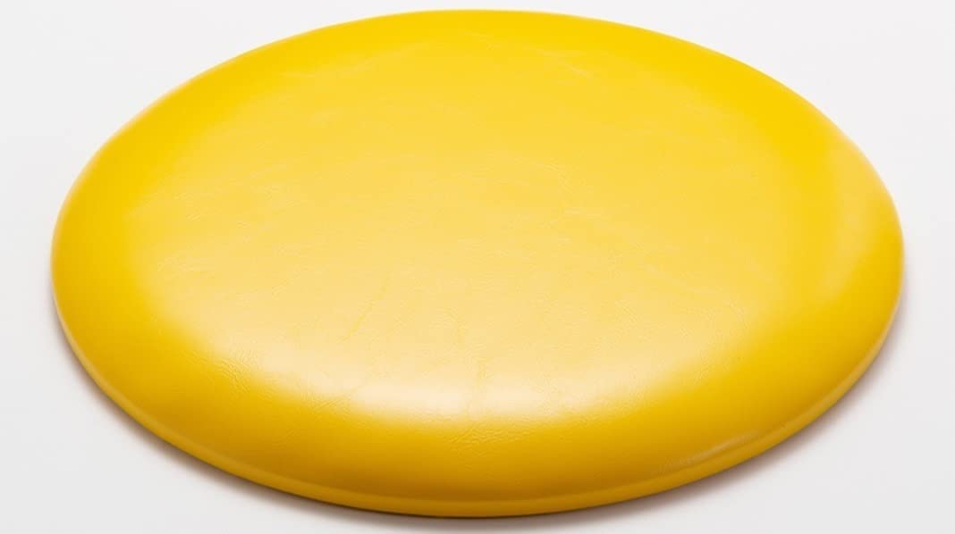 Premium Non-Slip Leather Dining Chair Cushion - 40x3cm Yellow Seat Pad for Bar Stools, Round Chairs & Bay Window Seating - Durable Sponge Cushion for Home, Restaurant & Office Use