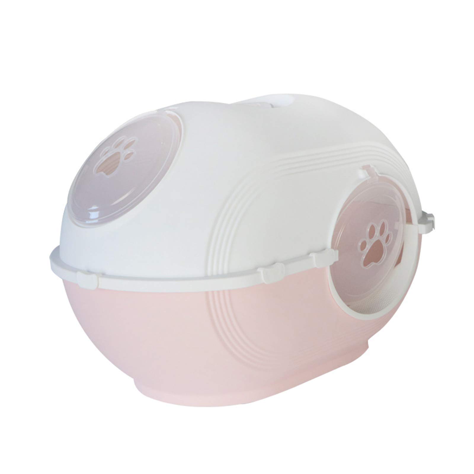 NDN Portable Cat Litter Box with Removable Double Door Design & Scoop - Travel & Home Use for Indoor Cats