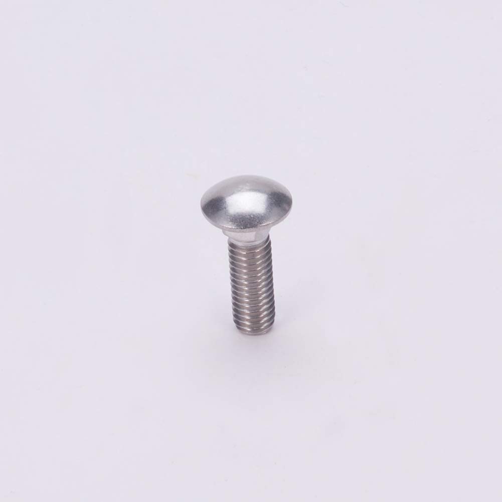 M6x20mm 304 Stainless Steel Carriage Bolts - 10PCS for Automotive & Furniture