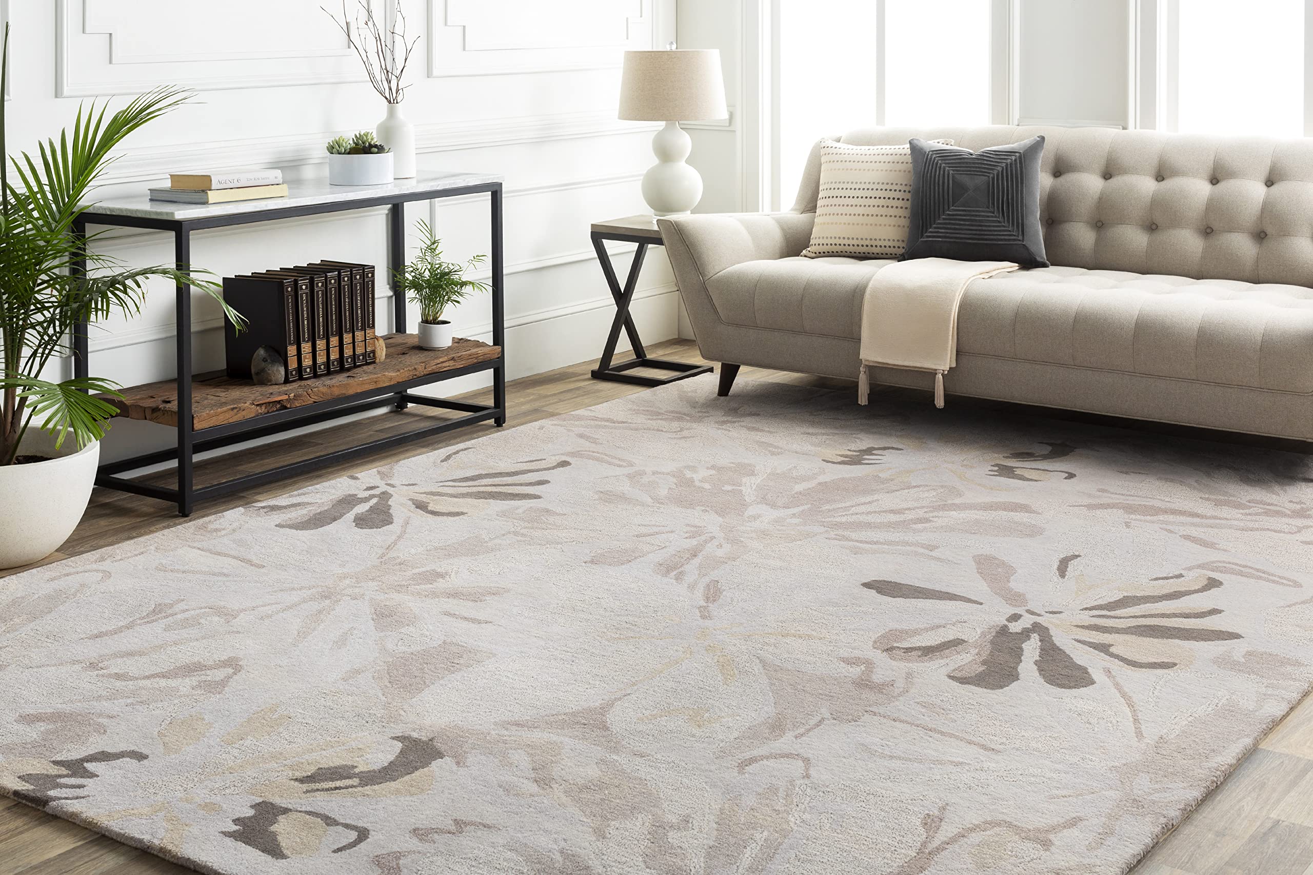 Mark&Day 8x10 Toulon Transitional Area Rug - Soft Camel Beige Cream Carpet for Living Room, Bedroom, Kitchen - 7'6