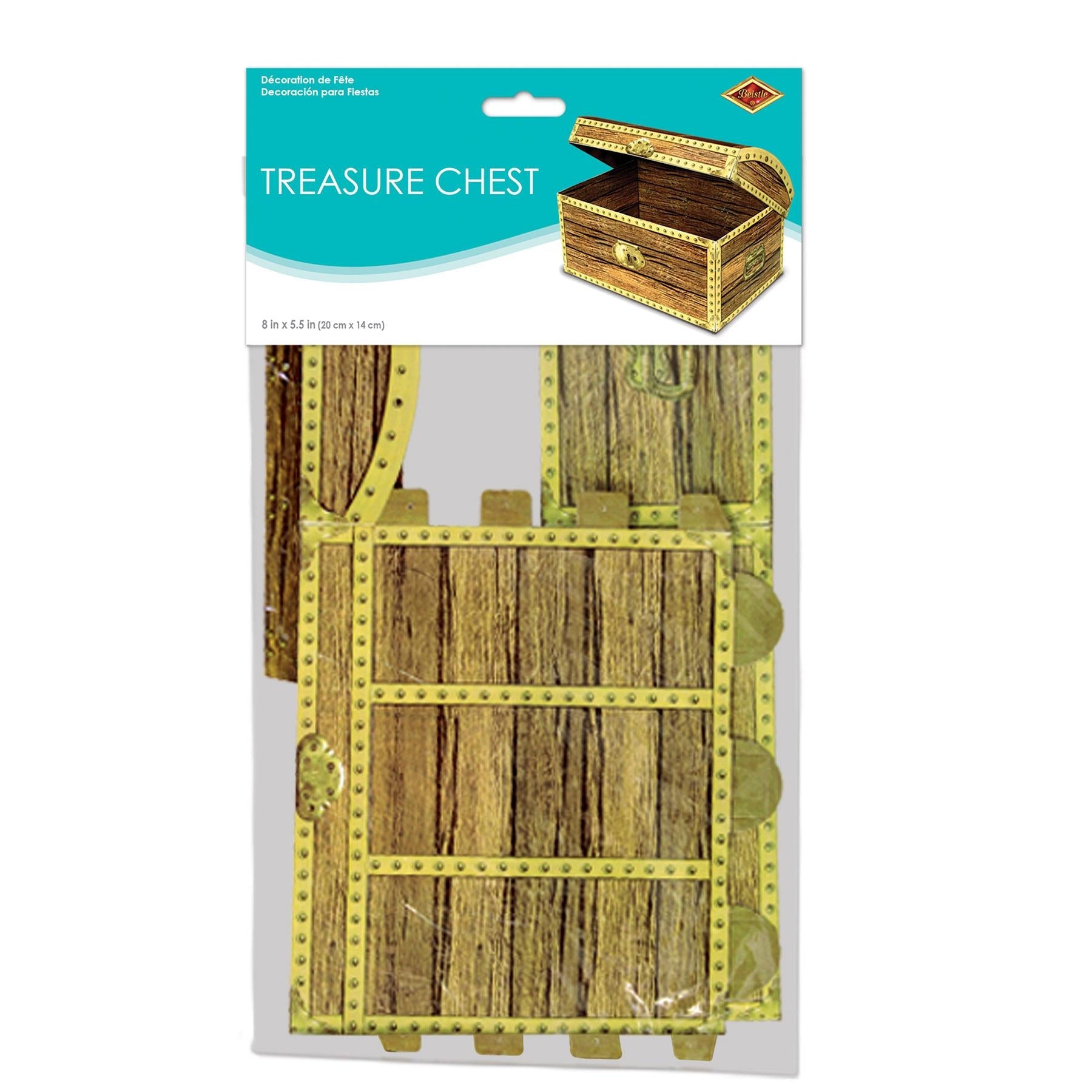 12 Pack Beistle 5.5 Inch Treasure Chest Party Box - Pirate Themed Party Decorations for Kids Birthday, Halloween & Themed Events