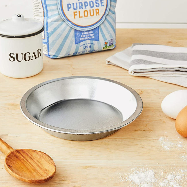 Fox Run 7 Inch Non-Stick Pie Pan - Perfect for Baking Apple, Pumpkin, and Cherry Pies - Ideal for Thanksgiving, Christmas, and Family Gatherings