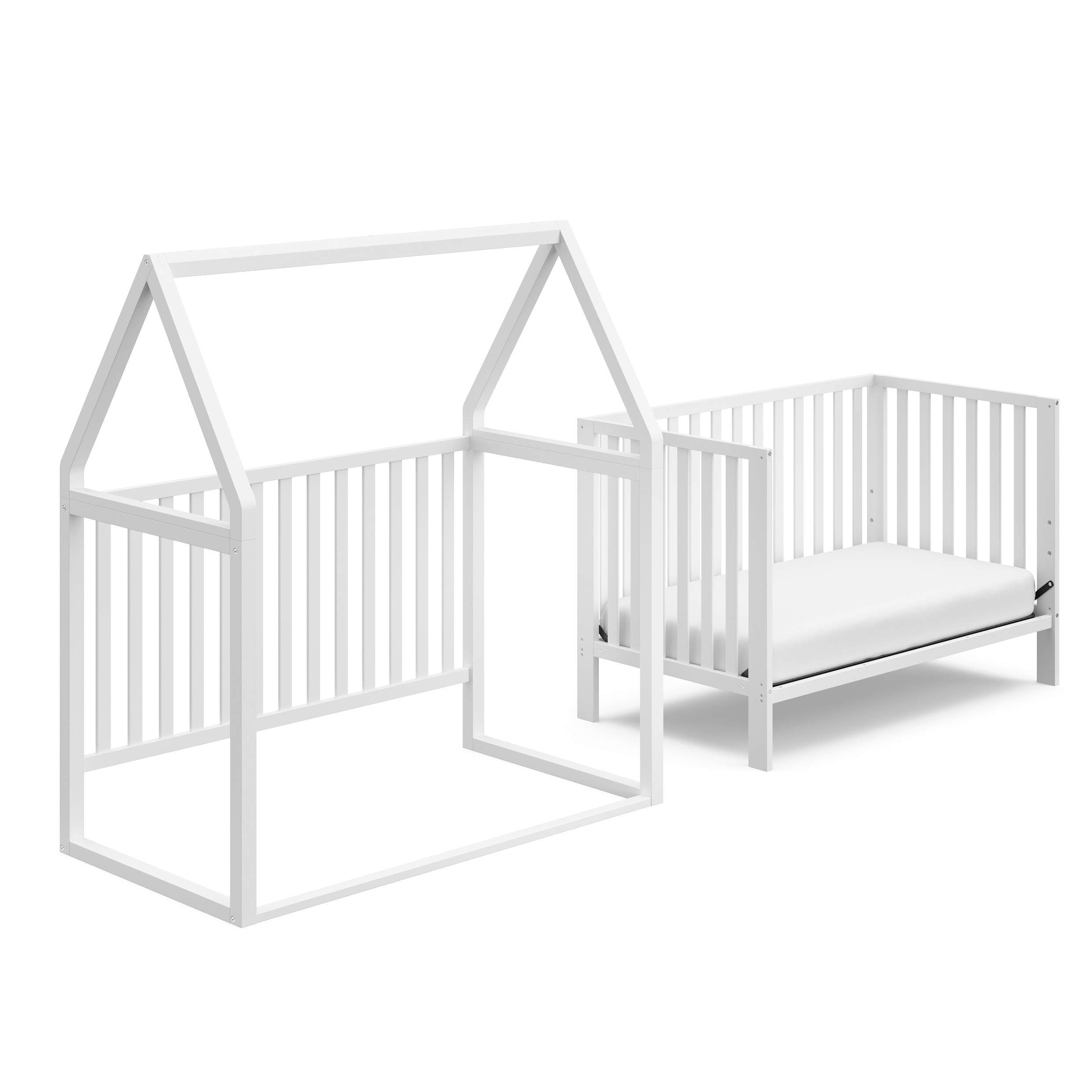 Storkcraft Orchard 5-in-1 Convertible Crib (White) – GREENGUARD Gold Certified Safe Baby Crib | Converts to Toddler Bed, Daybed & Full Bed | Fits Standard Crib Mattress | Perfect for Nursery, Daycare & Growing Families