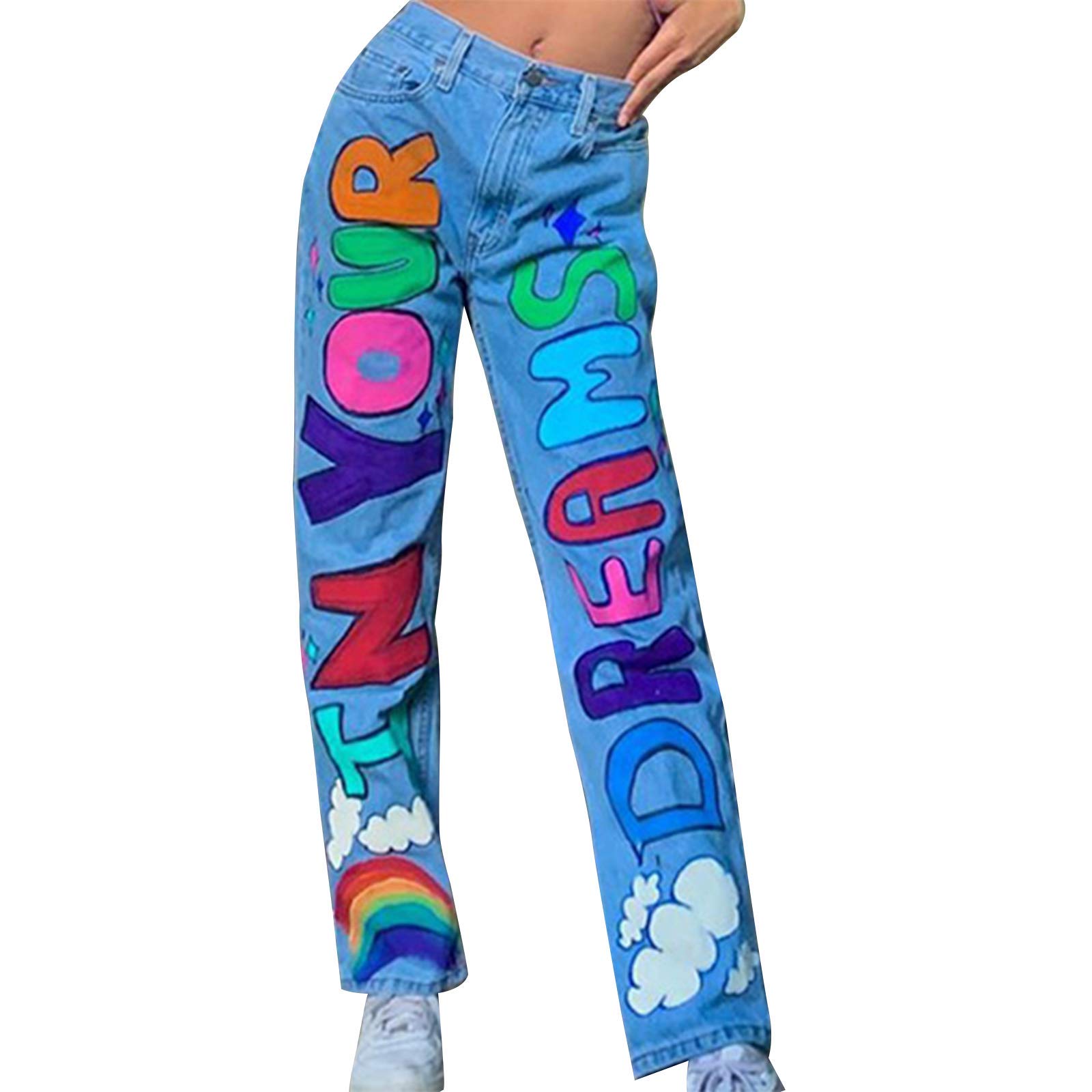 KMBANGI Women's High Waisted Wide Leg Denim Jeans - Straight Fit Baggy Trousers for Casual & Y2K Streetwear | Perfect for Everyday Wear, Office Outfits & Retro Fashion Looks