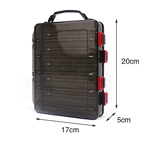 OriGlam Waterproof Fishing Lure Storage Box - Double Sided 10 Compartment Tackle Organizer for Fly Fishing & Vest - Durable Fishing Gear Accessories for Outdoor Anglers & Boat Trips