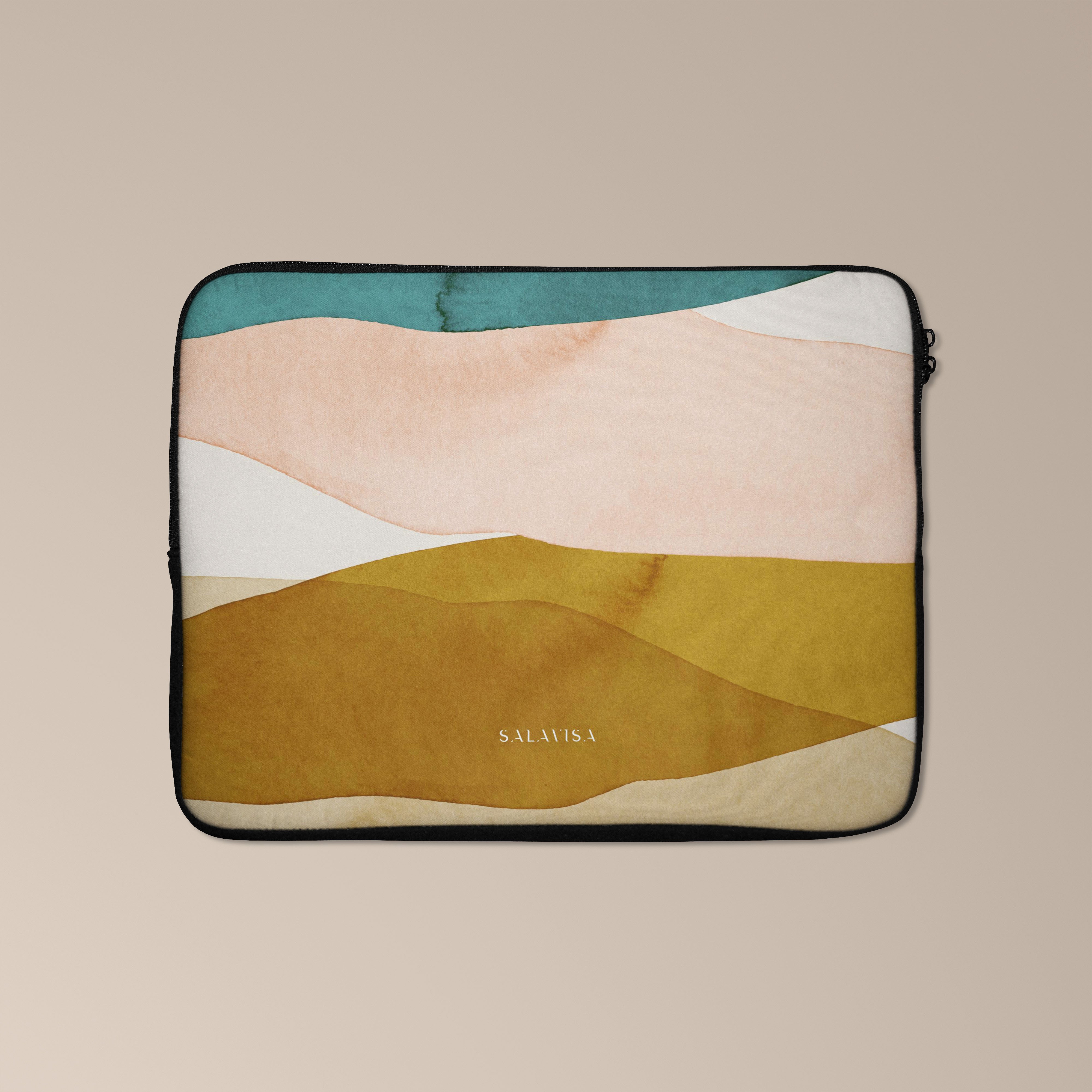 Premium Silk Sands Laptop Sleeve - 13-15 Inch Protective Case for MacBook & Notebooks - Lightweight & Water-Resistant for Work, Travel & School
