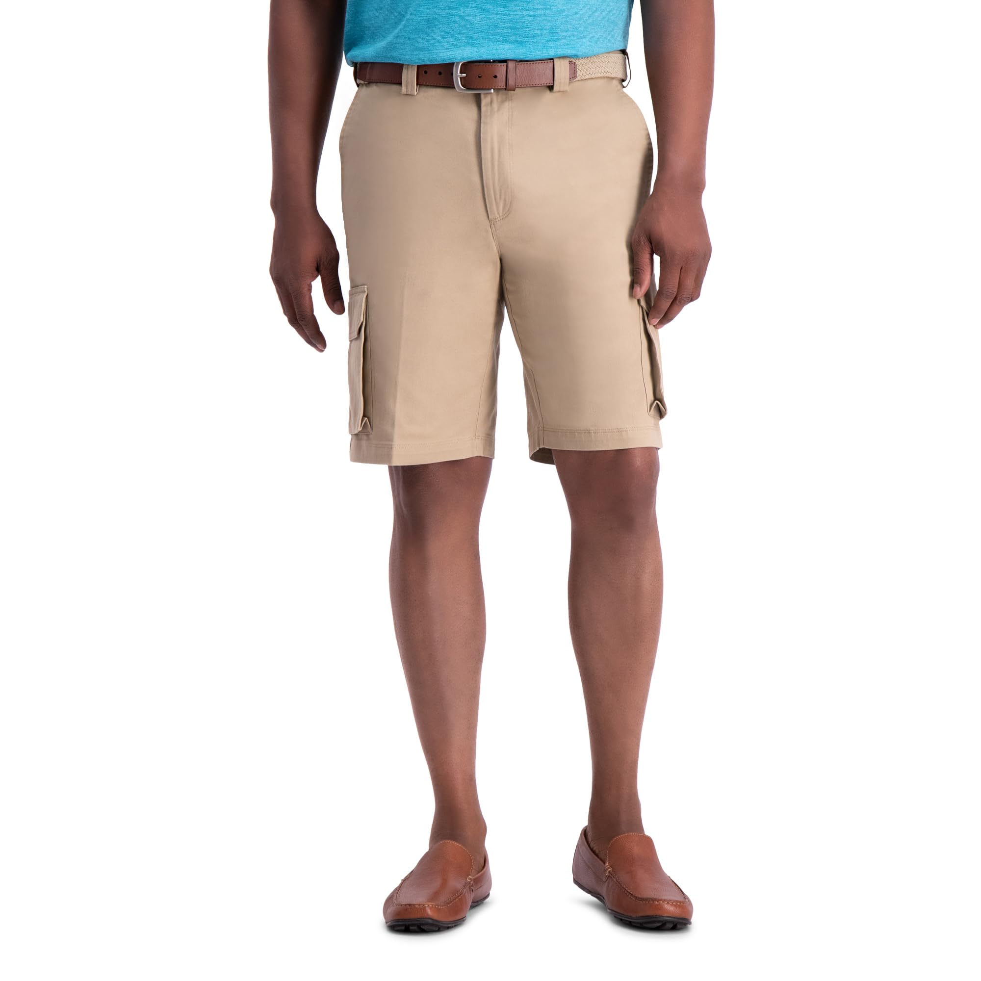 Haggar Men's Comfort Cargo Utility Shorts - Stretch Fabric, Multiple Pockets (Regular & Big Tall Sizes) | Casual Wear, Outdoor Activities, Travel & Summer Fashion
