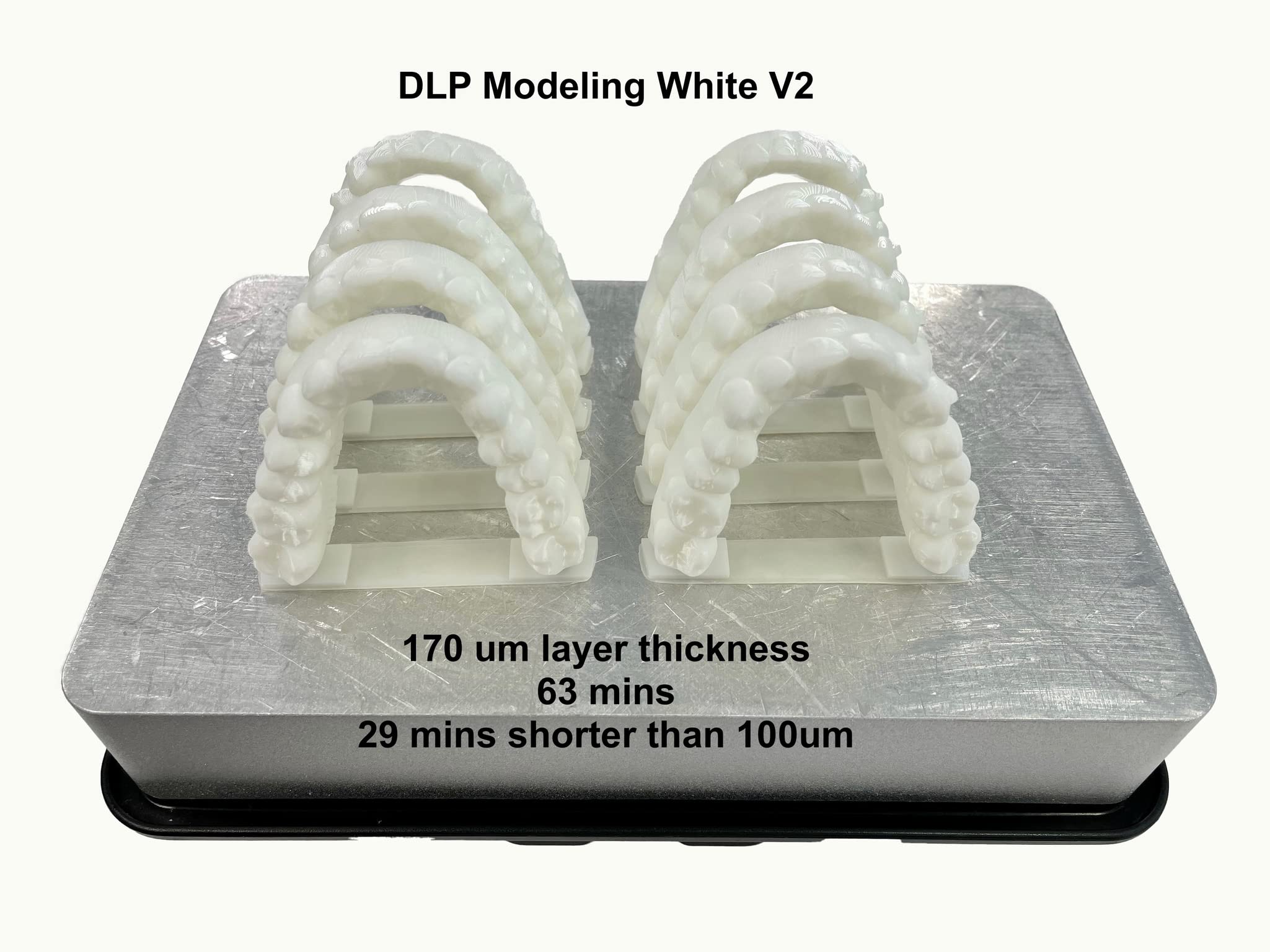 SprintRay Compatible DLP 3D Printer Resin - High Accuracy Modeling White V2 (1000g) with Excellent Mechanical Properties for Dental, Jewelry & Prototyping Applications