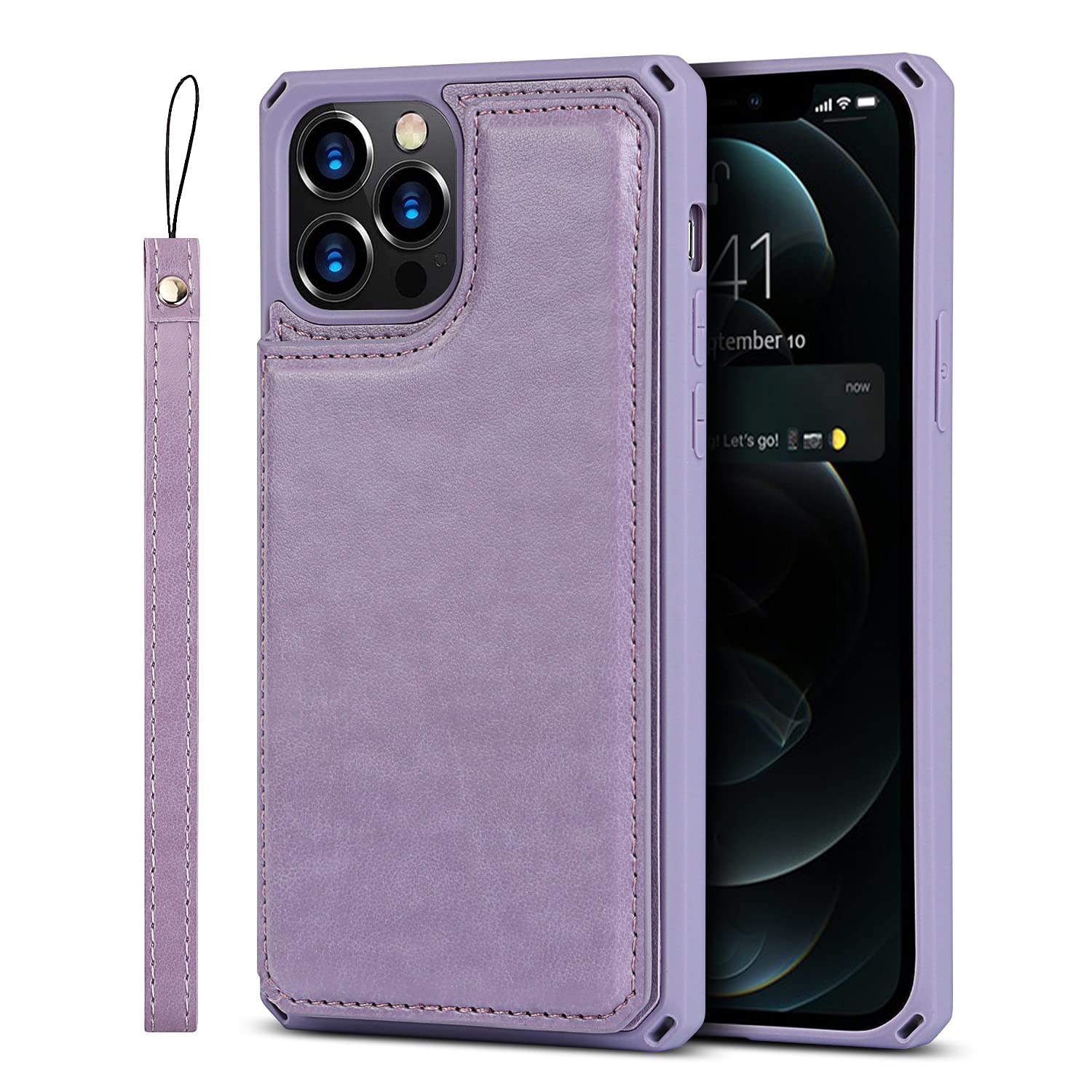 Premium Leather Shockproof Wallet Case for iPhone 12/12 Pro (6.1