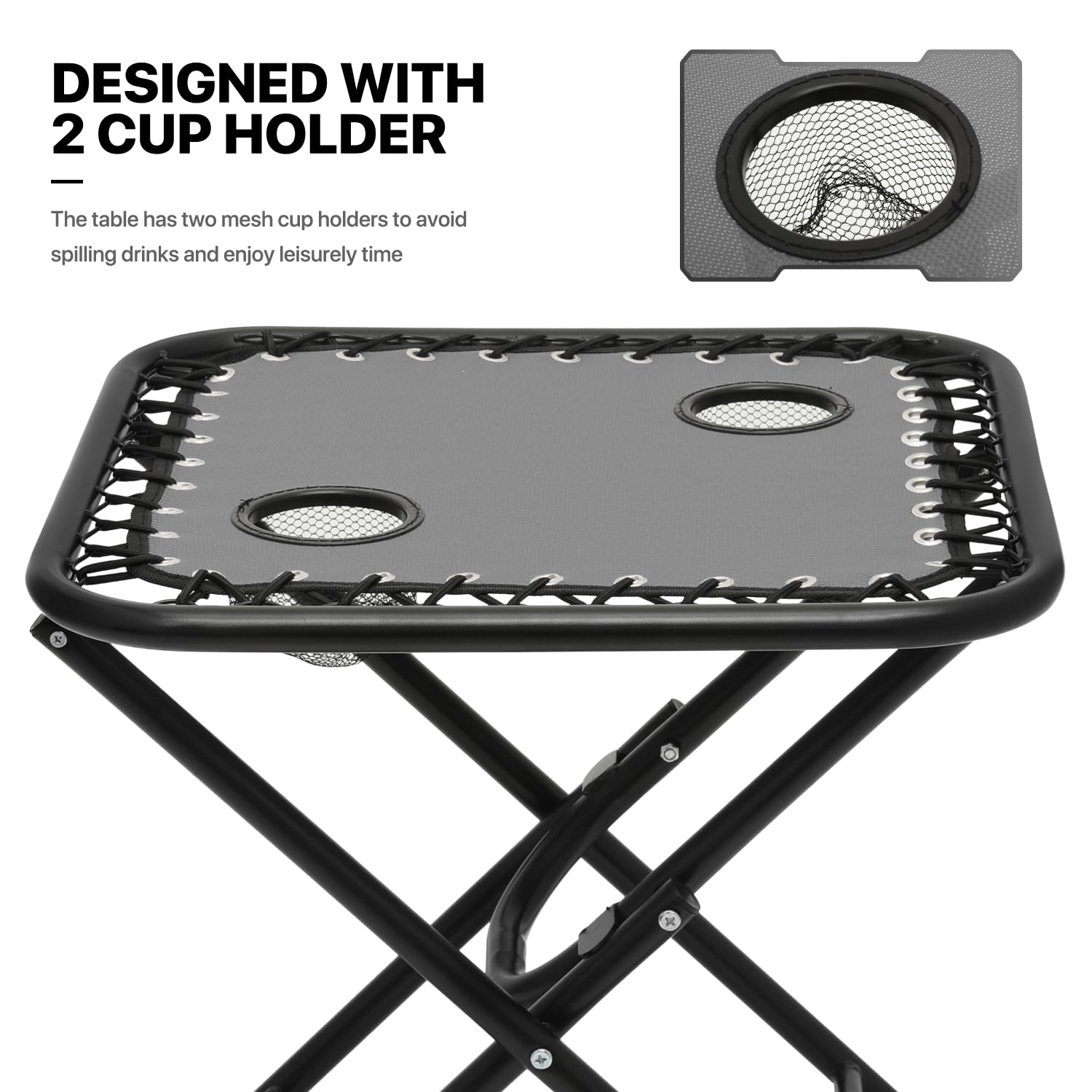 MoNiBloom 3-Piece Zero Gravity Lounge Chair Set - Adjustable Reclining Outdoor Chairs with Side Table, Pillow & Tray - 330lbs Capacity - Perfect for Pool, Patio, Beach, Backyard & Camping - Space Gray