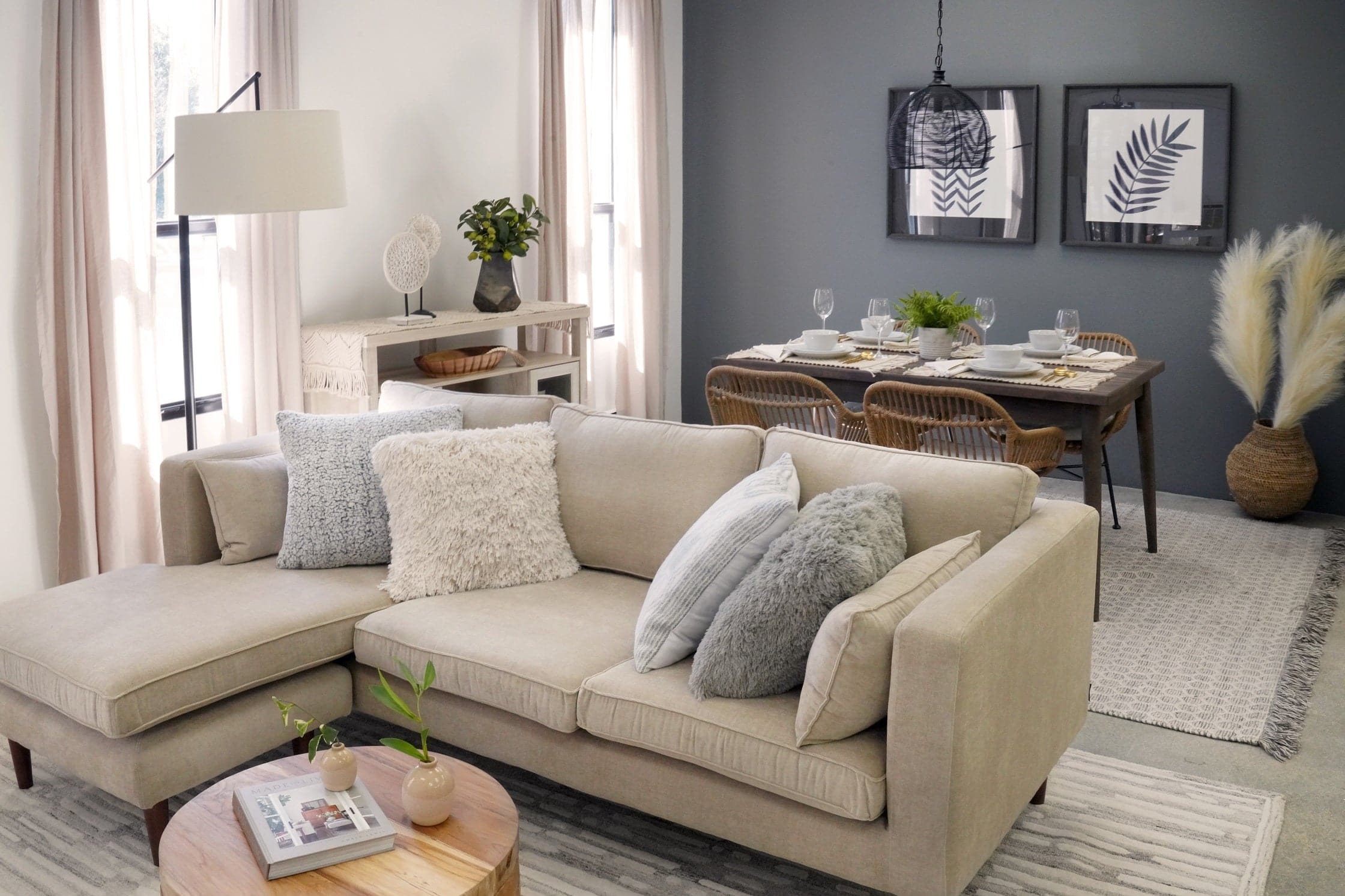 Premium Belgian Flax Prewashed Linen Cotton Blend Curtain Panel - Blackout Window Drapes for Living Room & Bedroom