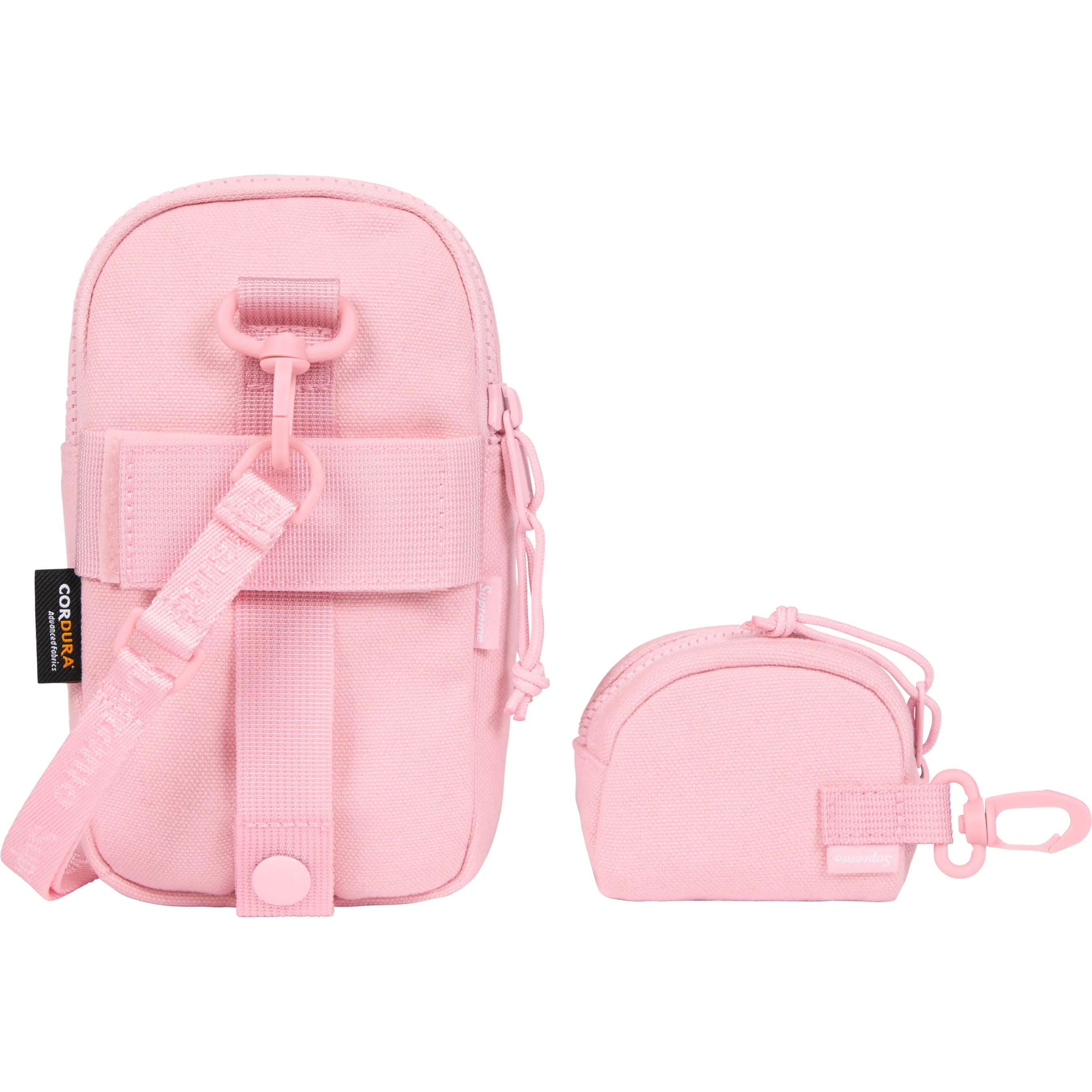 Supreme SS25 Camera Bag with Mini Pouch in Light Pink - Stylish Crossbody Bag for Travel, Photography & Everyday Use