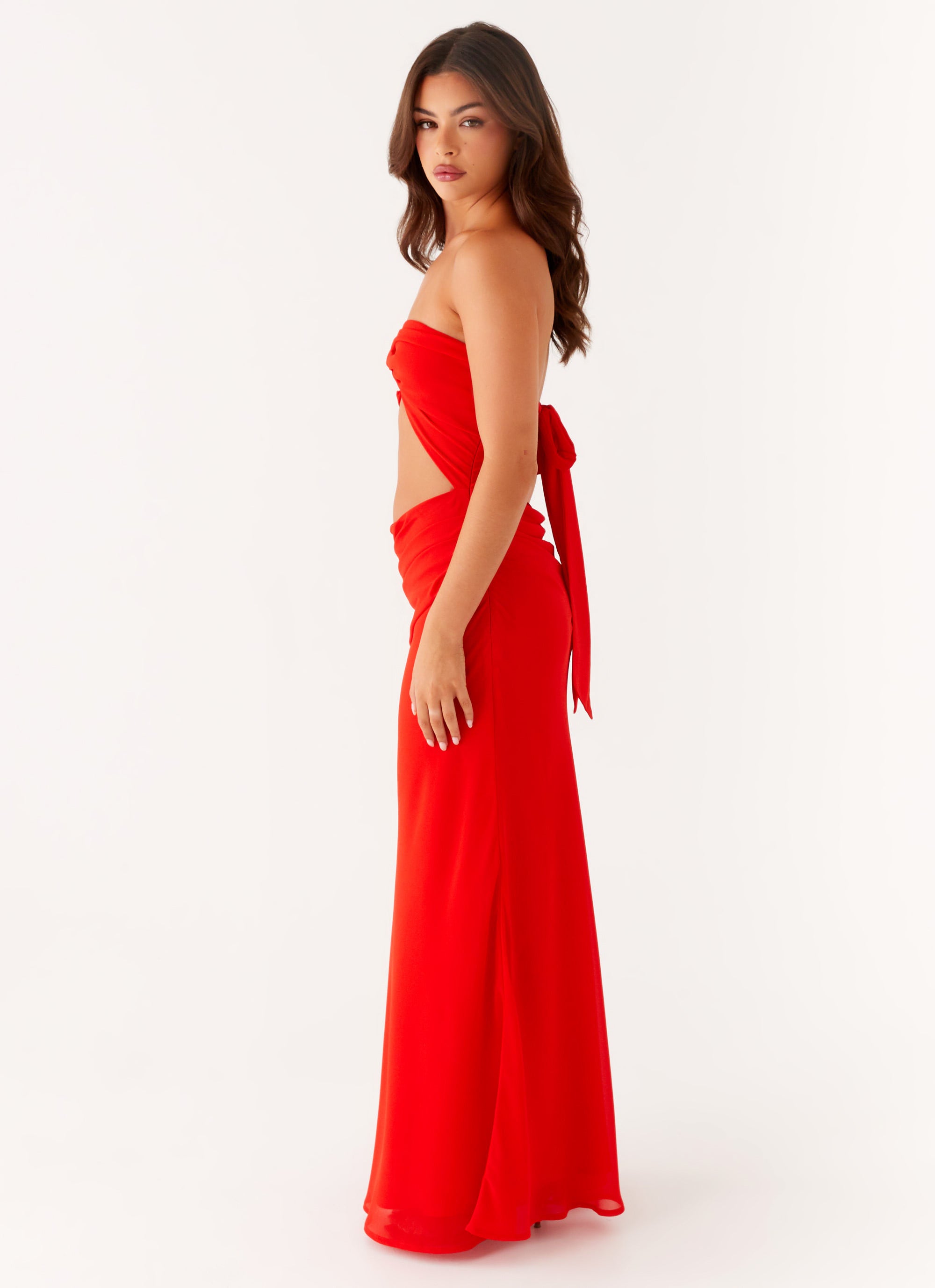 Carla Maxi Dress for Women - Flowy Long Summer Dress in Red | Perfect for Beach, Vacation & Casual Wear