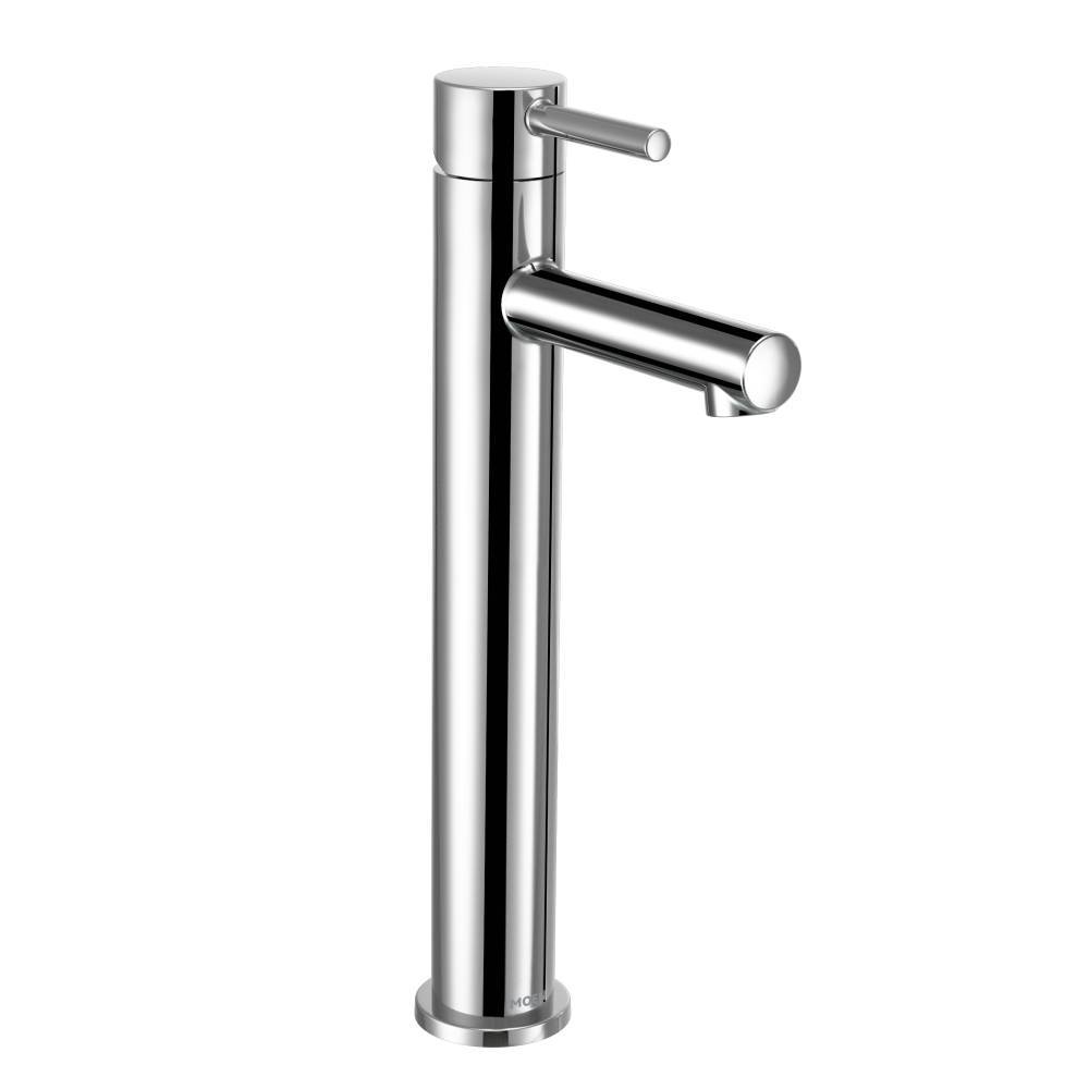 Moen 6192 Chrome Bathroom Vessel Sink Faucet - Modern Waterfall Spout for Vanity & Powder Room Installation