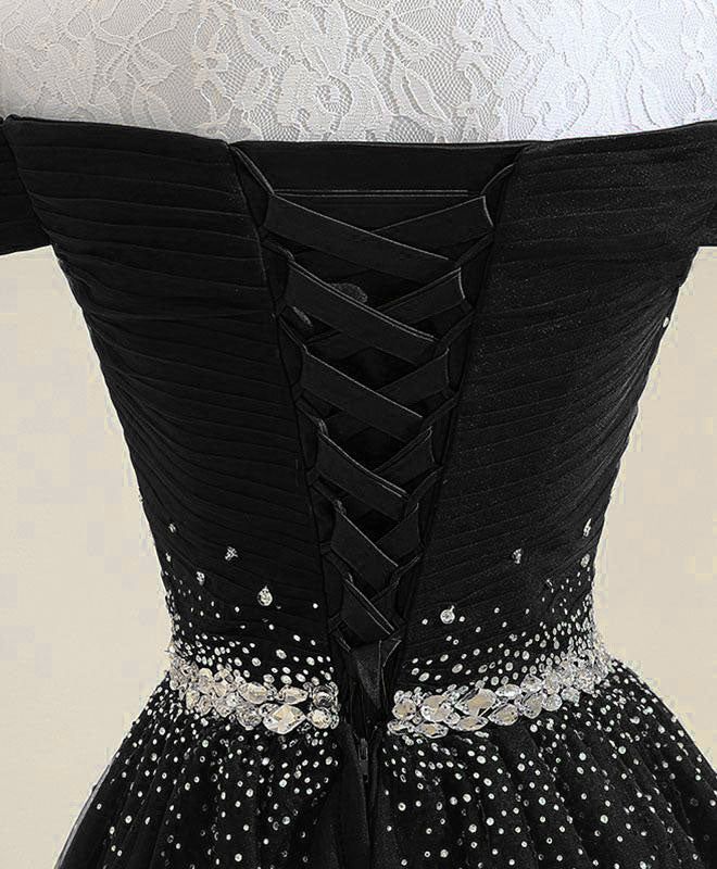 Elegant Black Tulle Sequin Long Prom Dress for Women - Sparkly Evening Gown for Formal Events, Parties & Special Occasions