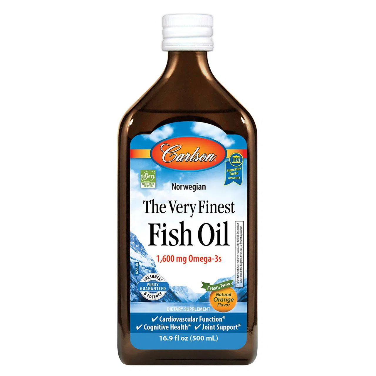 Carlson The Very Finest Fish Oil Liquid - Wild Caught Omega 3 Supplement for Heart, Brain & Joint Health - Lemon Flavor for Easy Consumption - Perfect for Daily Wellness & Active Lifestyle