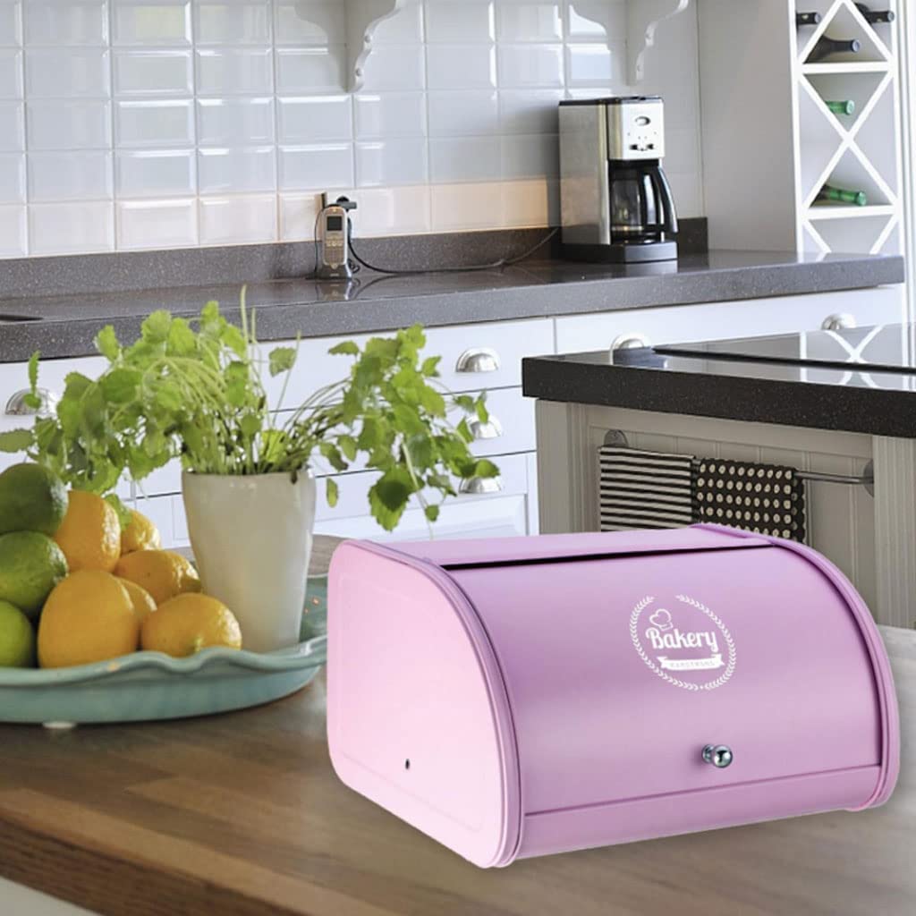 POCHY Classic Roll Top Bread Box - Large Capacity Food Storage Container for Bread, Buns & Pastries | Perfect for Kitchen Countertop, Pantry & Dining Table Organization