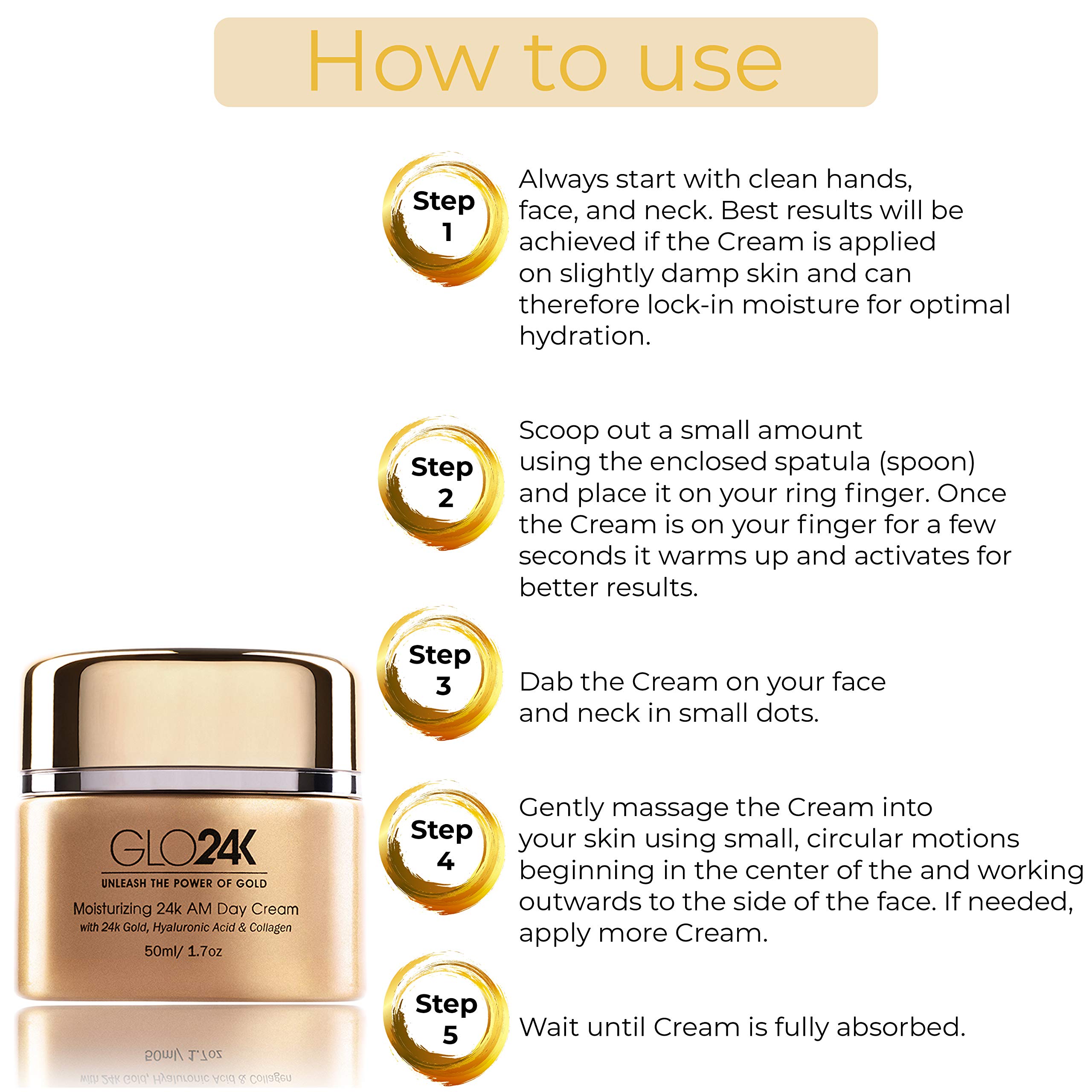 24K Gold Facial Cleanser & Day Cream with Collagen, Vitamins A C E - Anti-Aging, Brightening & Hydrating Skincare Set for Glowing Complexion | Perfect for Daily Routine & Special Occasion Prep