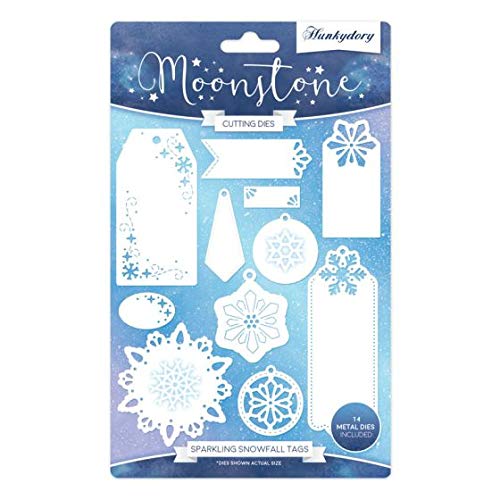 Moonstone Dies - Sparkling Snowfall Tags for Card Making, Scrapbooking & DIY Crafts | Winter-Themed Embellishments for Greeting Cards and Journals