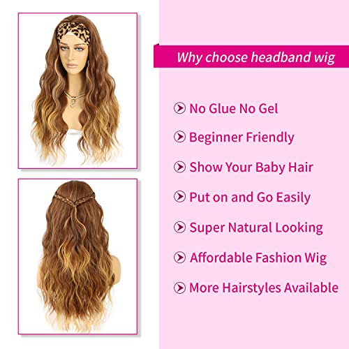 Stylish Synthetic Headband Wig for Women - Comfortable & Fashionable Hair Accessory for Cosplay, Daily Wear & Special Occasions