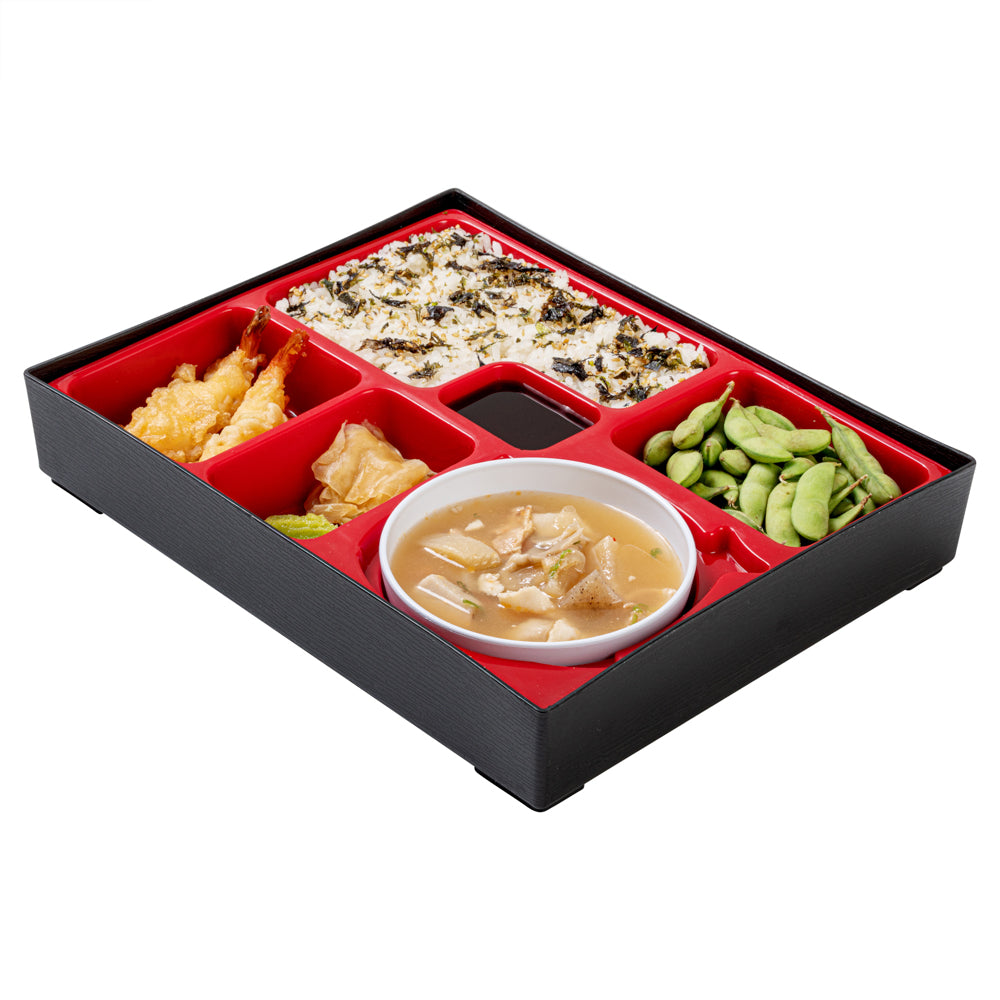 Premium Japanese Bento Box - Large 6-Compartment Lunch Container with Bowl (12.25