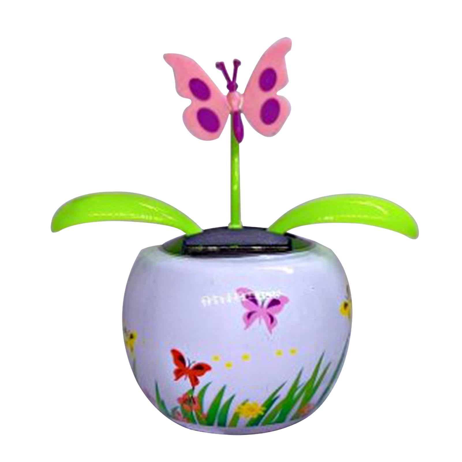 Solar Powered Dancing Flower Figure - Wobbling Solar Flower for Car, Home, or Office Decoration - Dashboard Decor with Fun Motion for Gifts & Relaxation