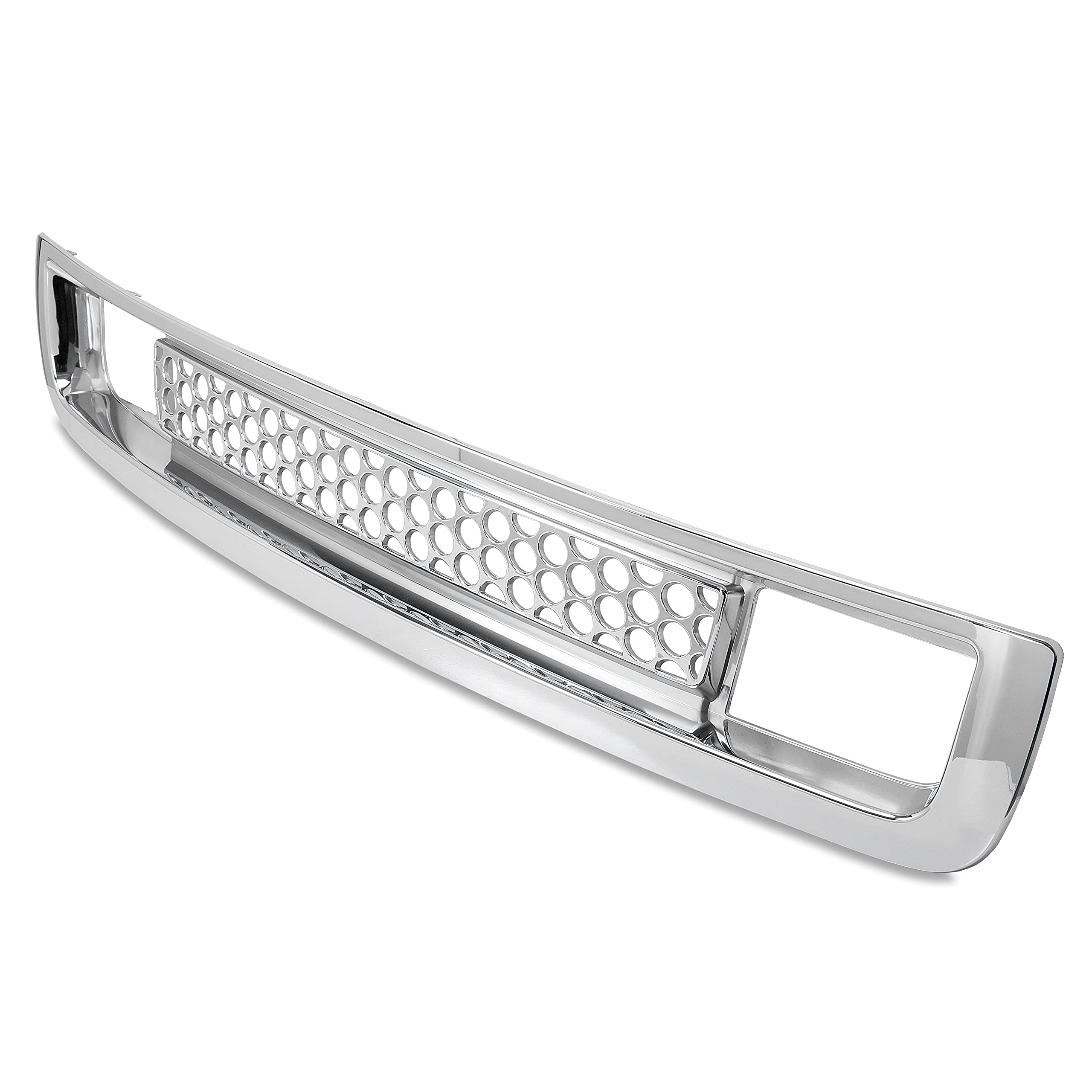 KUAFU Front Bumper Lower Grille Replacement for 2007-2013 GMC Sierra 1500 Denali - Chrome Silver Bumper Grill - Perfect for Off-Roading & Truck Customization