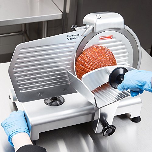 Avantco SL310 10 Inch Commercial Manual Gravity Feed Meat Slicer - 1/4 HP - Perfect for Delis, Butcher Shops & Home Kitchen Use