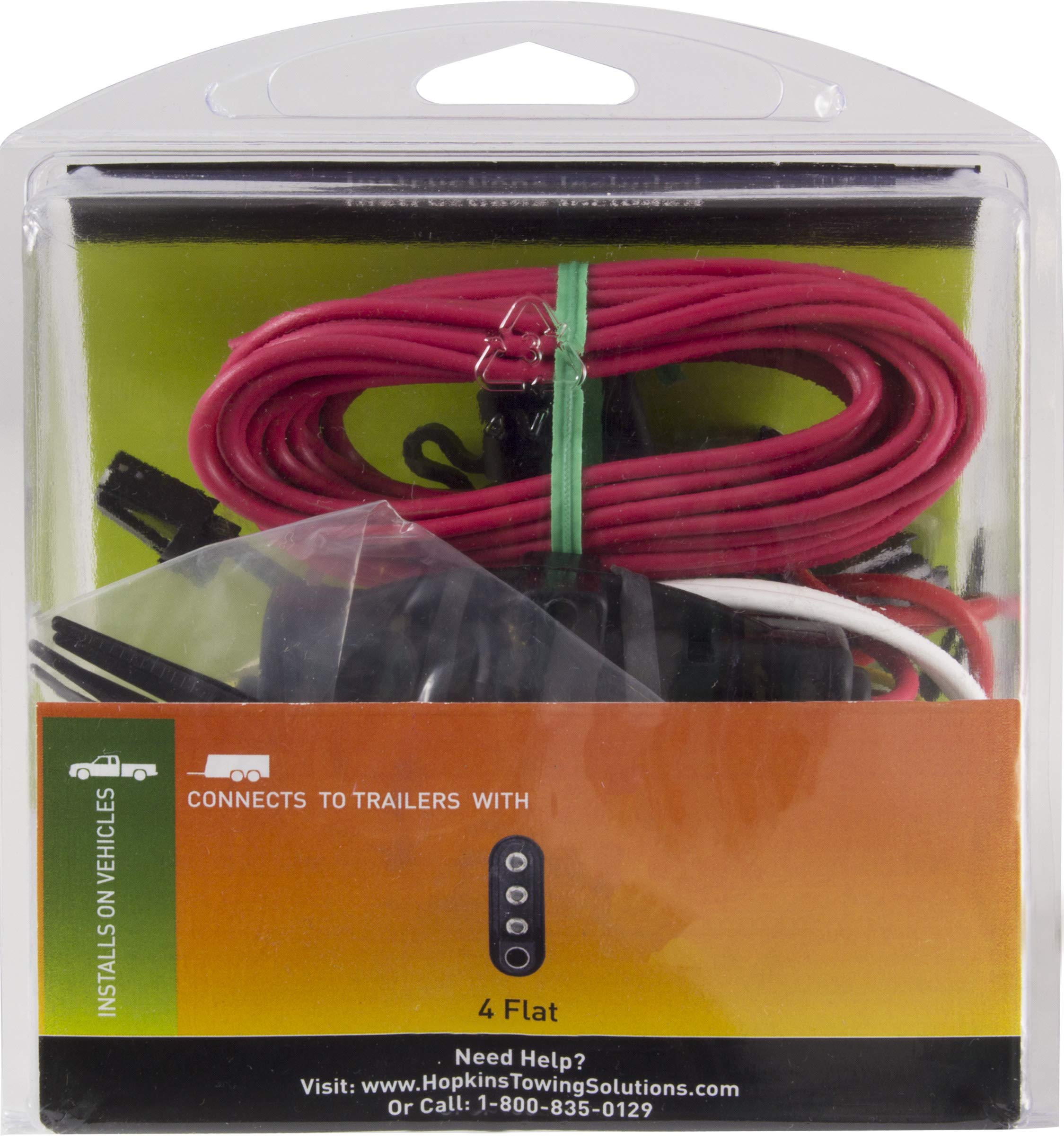 Hopkins 11141625 Vehicle Wiring Kit - Heavy Duty 7-Way Trailer Connector for Trucks, SUVs & RVs - Perfect for Towing Trailers, Boats & Campers
