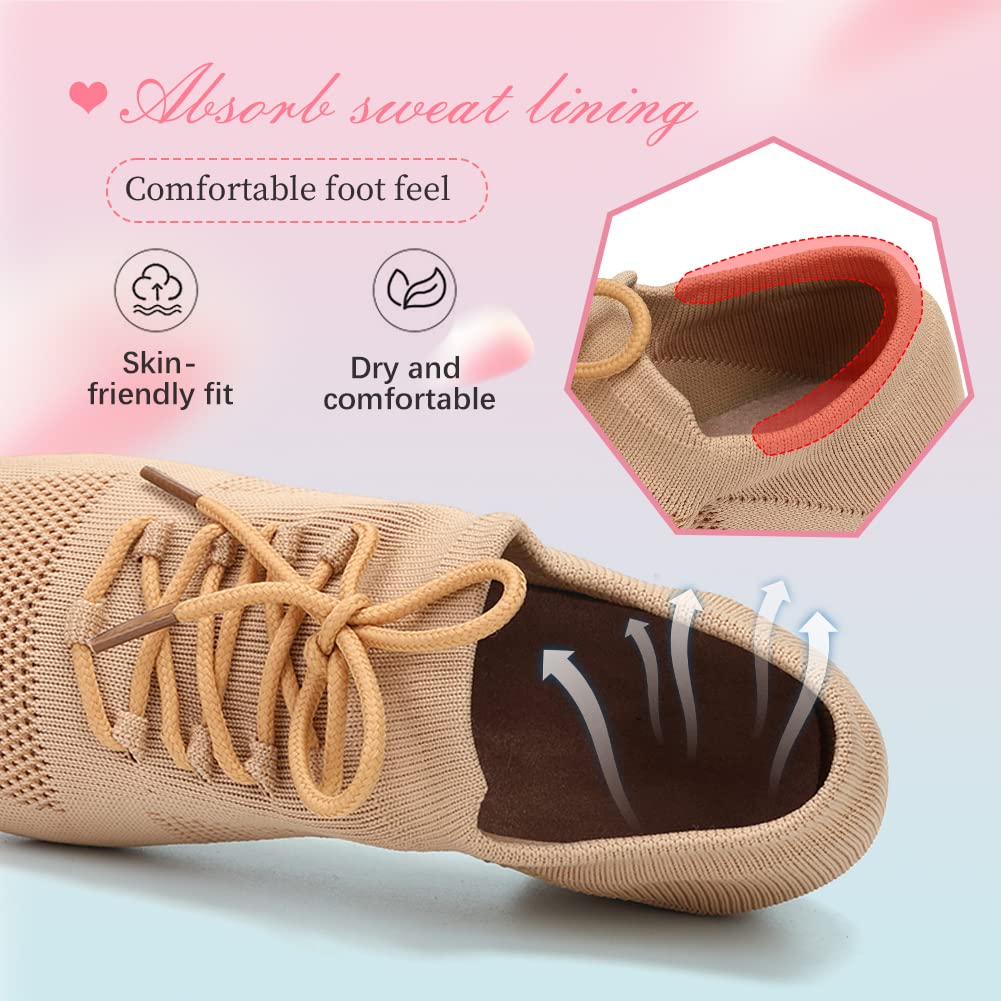 YKXLM Women's Standard Practice Social Dance Sneakers - Low Heel Ballroom Dance Shoes for Beginners | Perfect for Latin, Salsa & Wedding Dance Practice