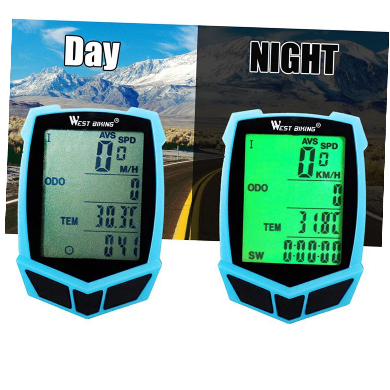 Sosoport 20 Bike Computer - Wireless Cycling Speedometer & Odometer with LCD Display for Road & Mountain Bikes - Track Speed, Distance & Time for Training & Outdoor Adventures