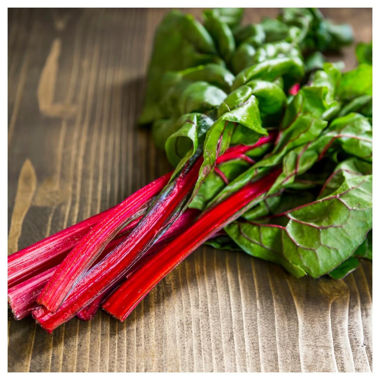 Organic Ruby Red Swiss Chard Seeds - 1/4 Lb Non-GMO Heirloom Variety - Everwilde Farms Gold Vault Packaging - Perfect for Home Gardening, Urban Farming & Healthy Salad Greens