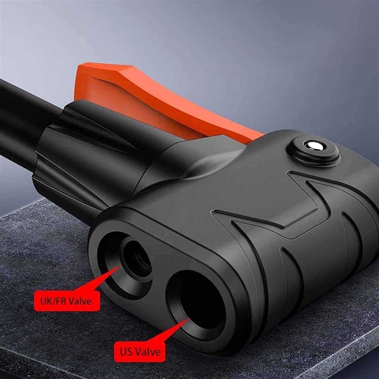 Dual-Cylinder Bike Foot Pump with Pressure Gauge - Portable Floor Bicycle Tire Inflator for Road Bikes, Mountain Bikes, Hybrid Bikes & Sports Balls - Perfect for Home, Garage & Outdoor Cycling