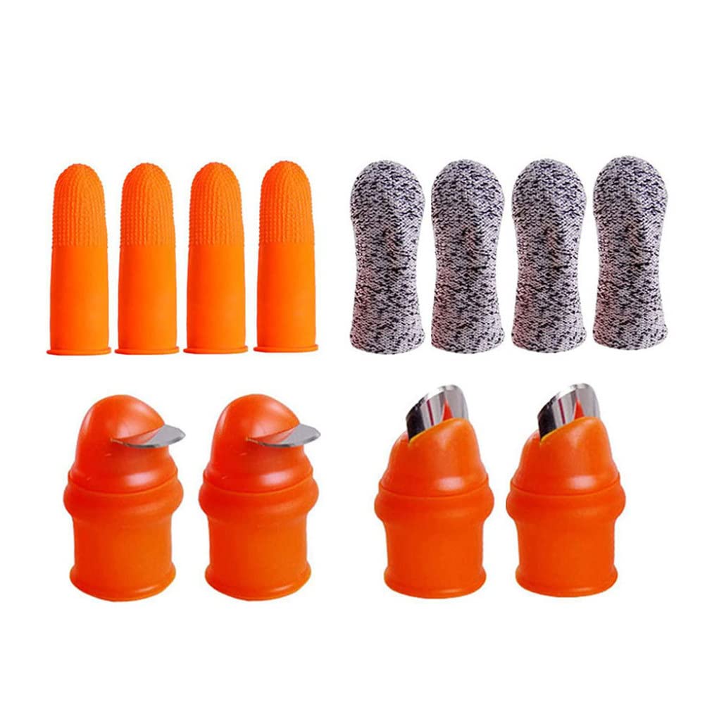 12PCS Silicone Finger Protectors for Gardening & Harvesting - Thumb Separator for Fruits & Vegetables, Durable Garden Tools for Safe Slicing - Ideal for Home Gardeners & Farmers (Kitchen & Outdoor Use)