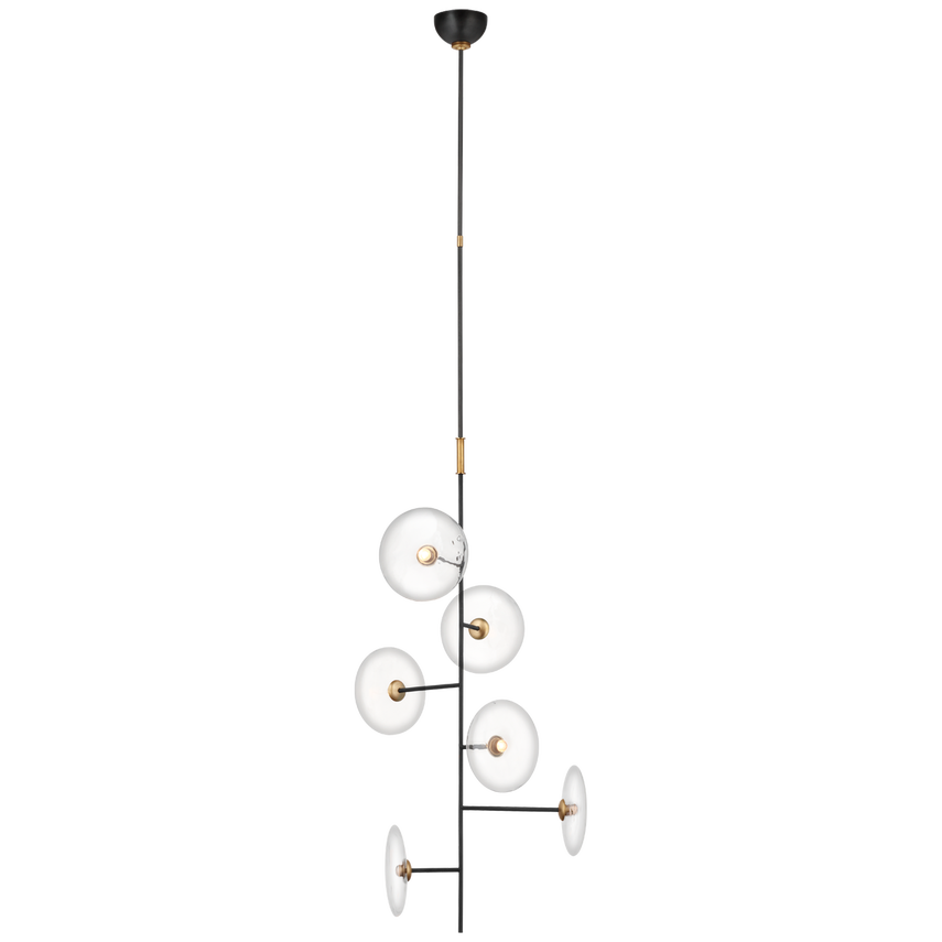 Calvino Small Entry Chandelier - Modern Crystal Ceiling Light Fixture for Foyer, Hallway & Dining Room - Elegant Home Decor Lighting
