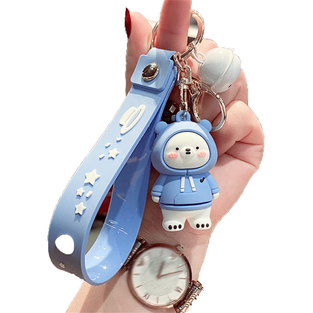 Adorable Kawaii Bear Keychain - Cute Cartoon Key Holder for Bags, Jewelry, Cars & Gifts | Perfect for Backpacks, Wallets, Keyrings & Everyday Carry Accessories