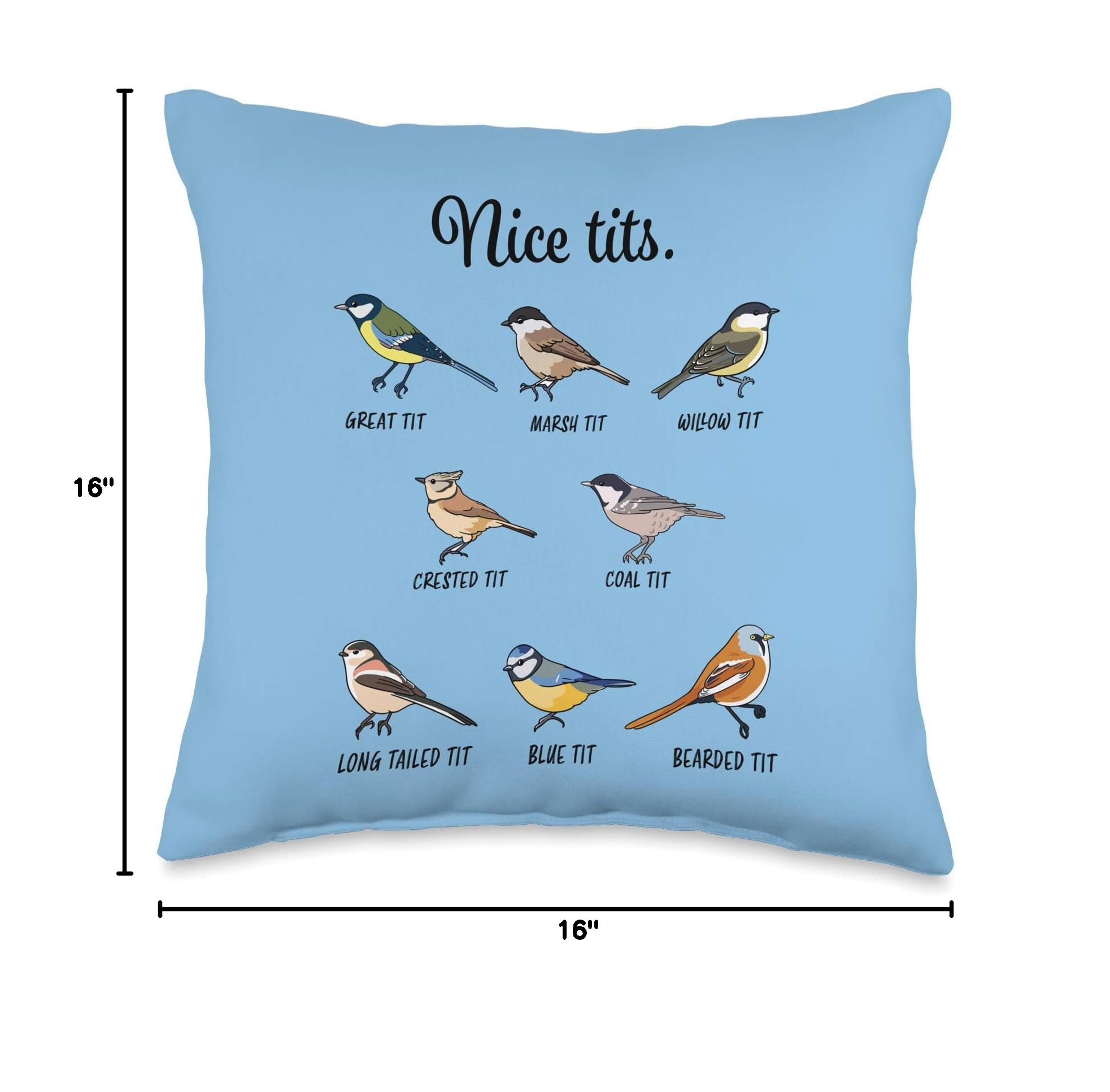 Funny Cute Bird Watching Throw Pillow - Perfect Gift for Bird Lovers, Men, Dad & Mom - Great for Home Decor, Living Room & Outdoor Birdwatching