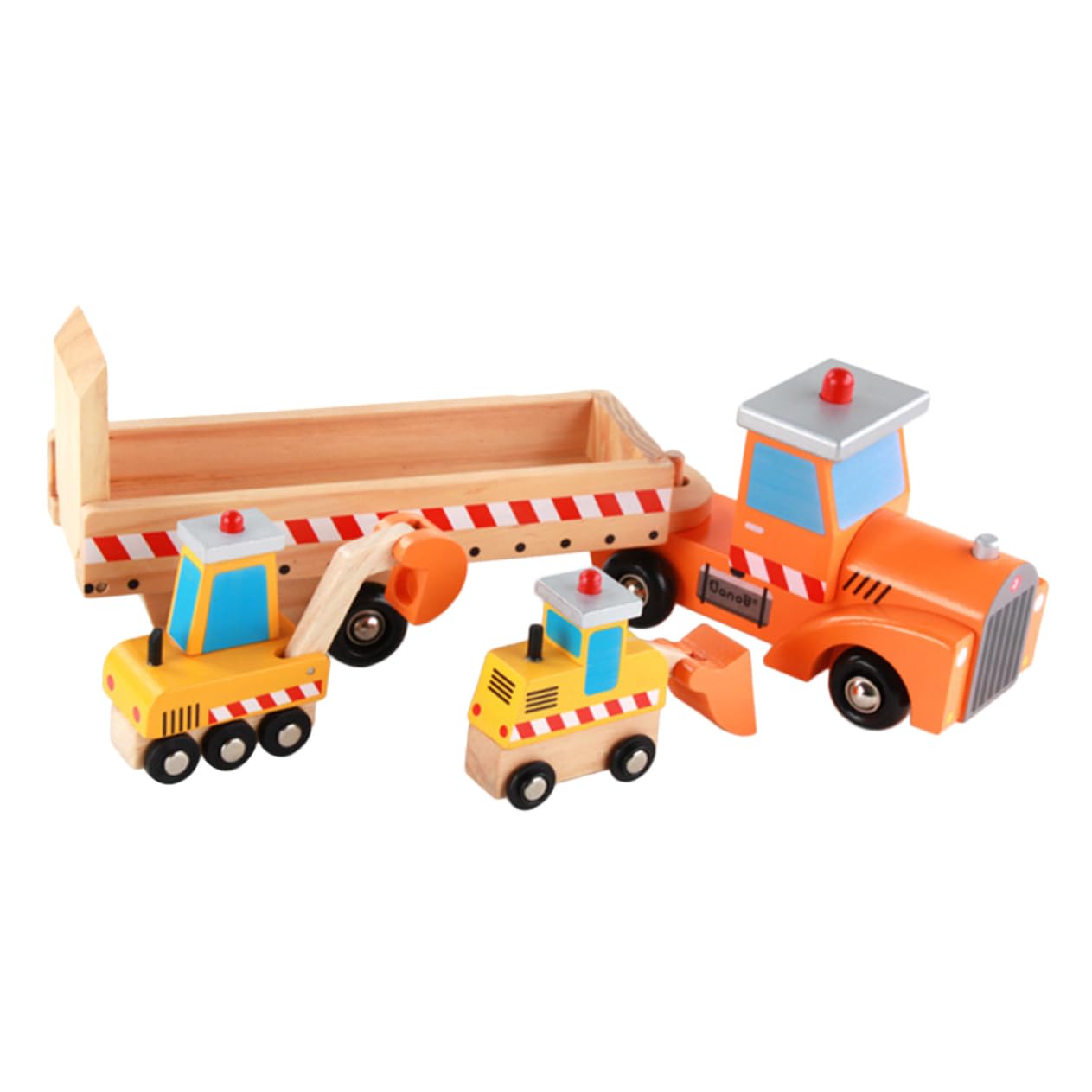 Musisaly Wooden Construction Vehicle Toy Set - 1PC Excavator & Engineering Car for Kids | STEM Learning, Pretend Play, Birthday Gifts for Boys & Girls | Perfect for Sandbox Play, Construction Theme Parties