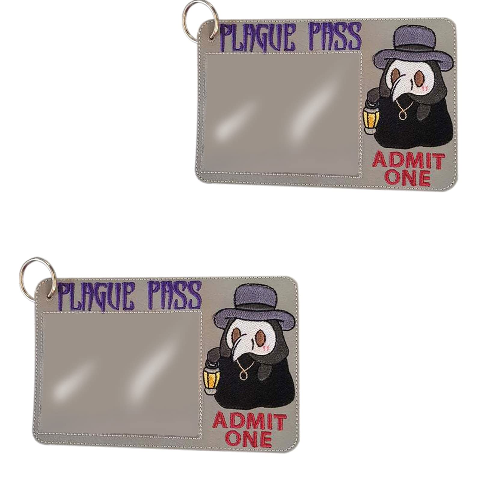 2pcs Cute Owl Reagent Card Protector - Clear Plastic ID Card Holder with Window for Vaccination Records, Name Tags & Medical Cards | Perfect for Hospitals, Labs & Healthcare Professionals
