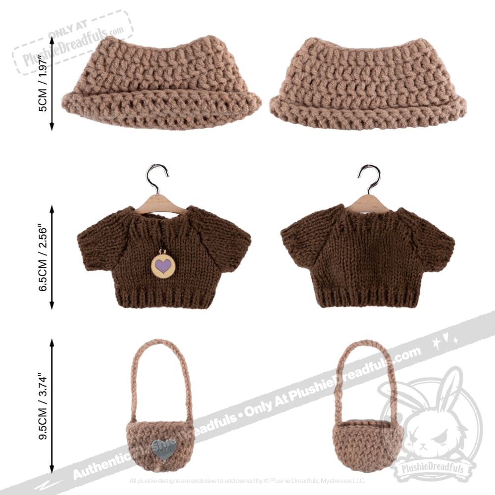 Soft Mini Plush Outfit in Earth Tones - Cozy & Stylish Comfort Wear for Home, Lounge & Casual Outings