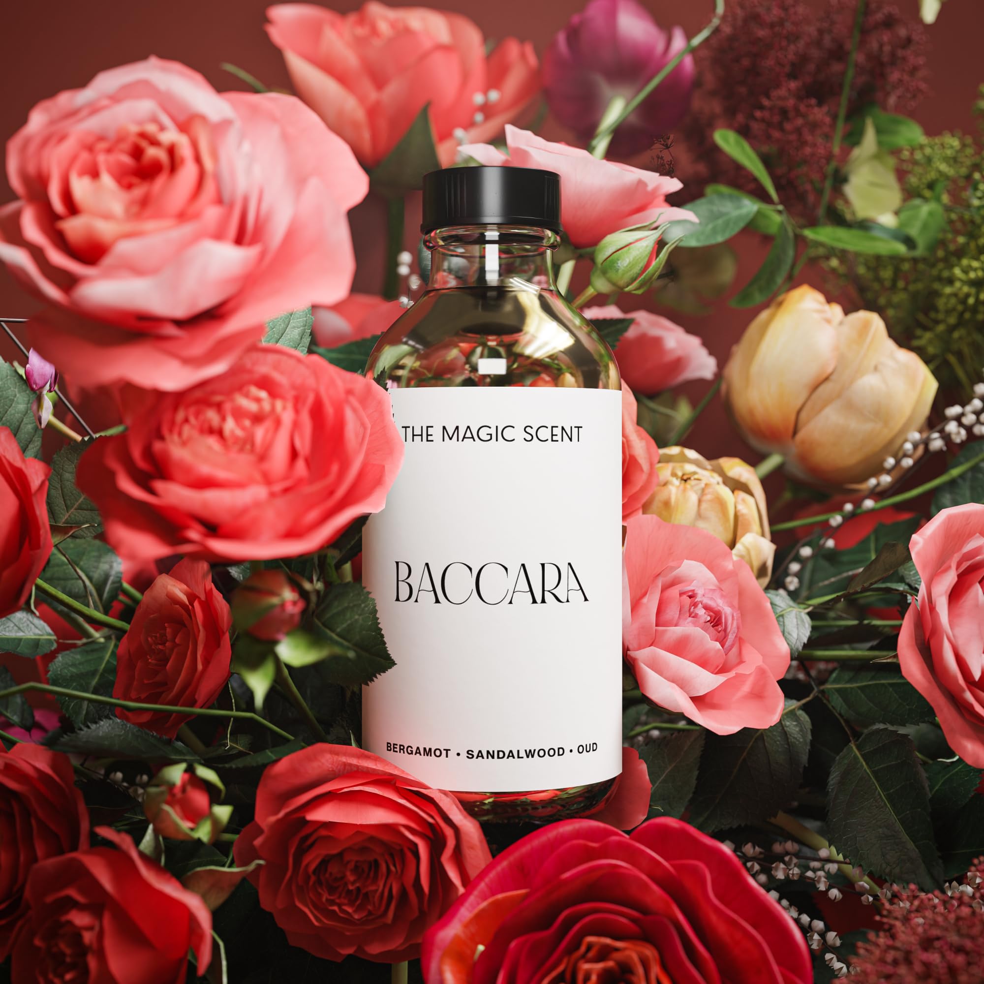 Premium Baccara Essential Oils for Diffusers - 500ml Aromatherapy Oil for HVAC, Cold-Air & Ultrasonic Diffusers | Inspired by Baccarat Rouge | Perfect for Home Spa, Yoga, Meditation & Relaxation
