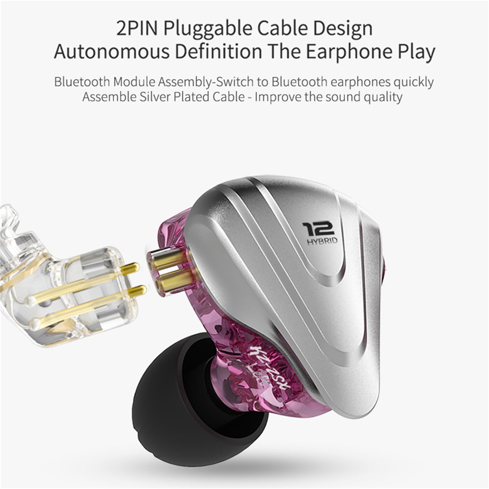 KZ ZSX 5BA+1DD Hybrid Driver HiFi In-Ear Monitors with Noise Cancelling, Comfort Fit IEM Earphones for Gaming, Studio Work, Live Performances - Black (Mic Included) | Perfect for Audiophiles, Musicians & Gamers