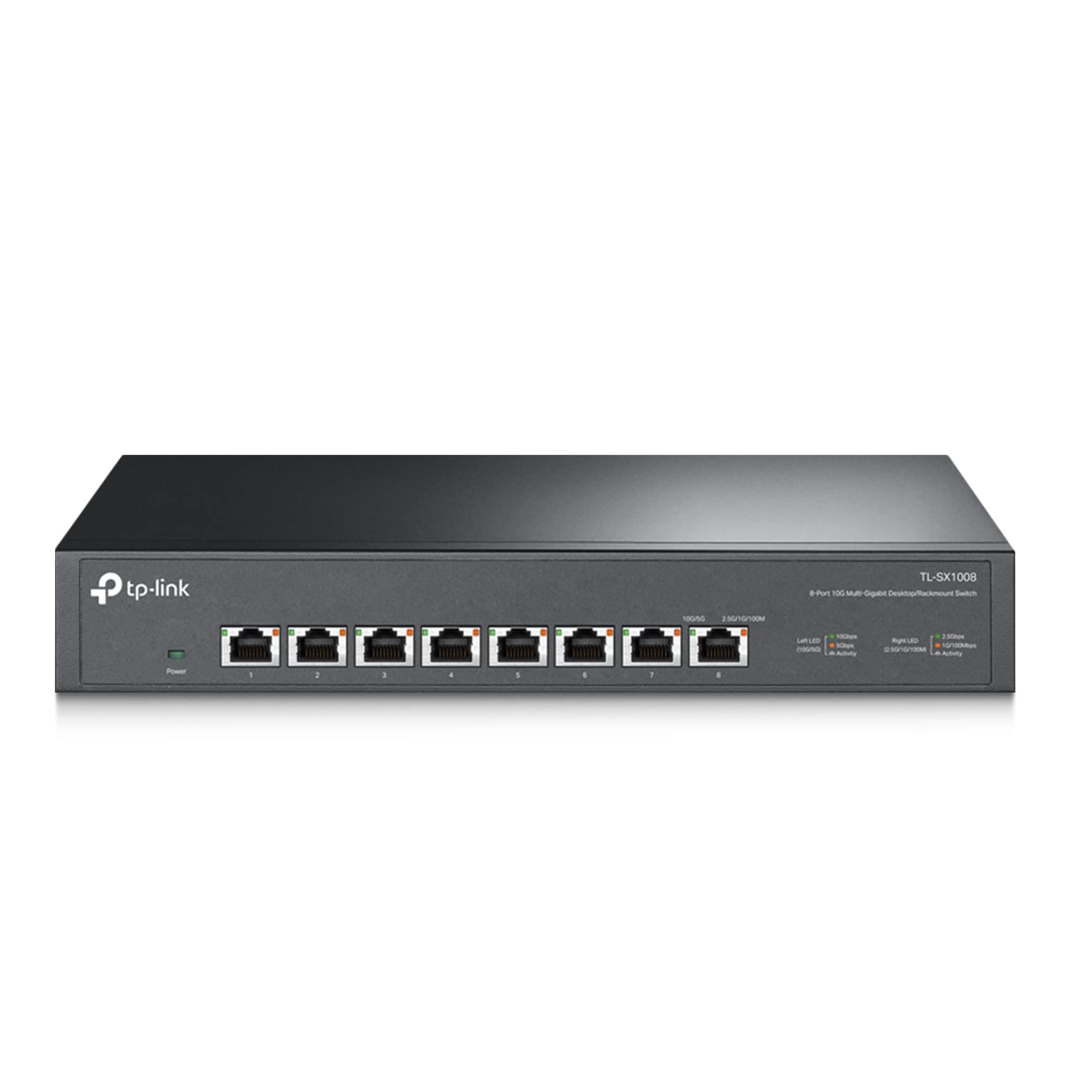 TP-Link TL-SX1008 8-Port 10G/Multi-Gigabit Unmanaged Ethernet Switch - Desktop/Rackmount, Plug & Play, Metal Housing, Auto-Negotiation | Ideal for Home Office, Gaming & Small Business Networks