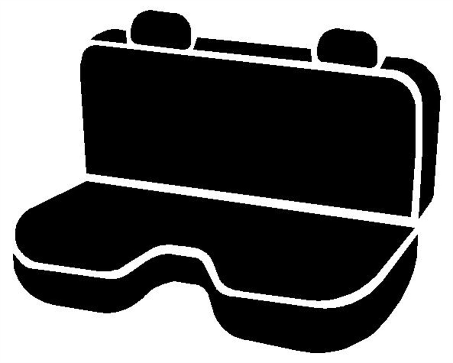 FIA SP82-43 Gray Custom Fit Rear Seat Cover Bench Seat - Durable Poly-Cotton Blend, Universal Fit for Cars, Trucks & SUVs - Perfect for Pets, Kids & Road Trips (Gray)