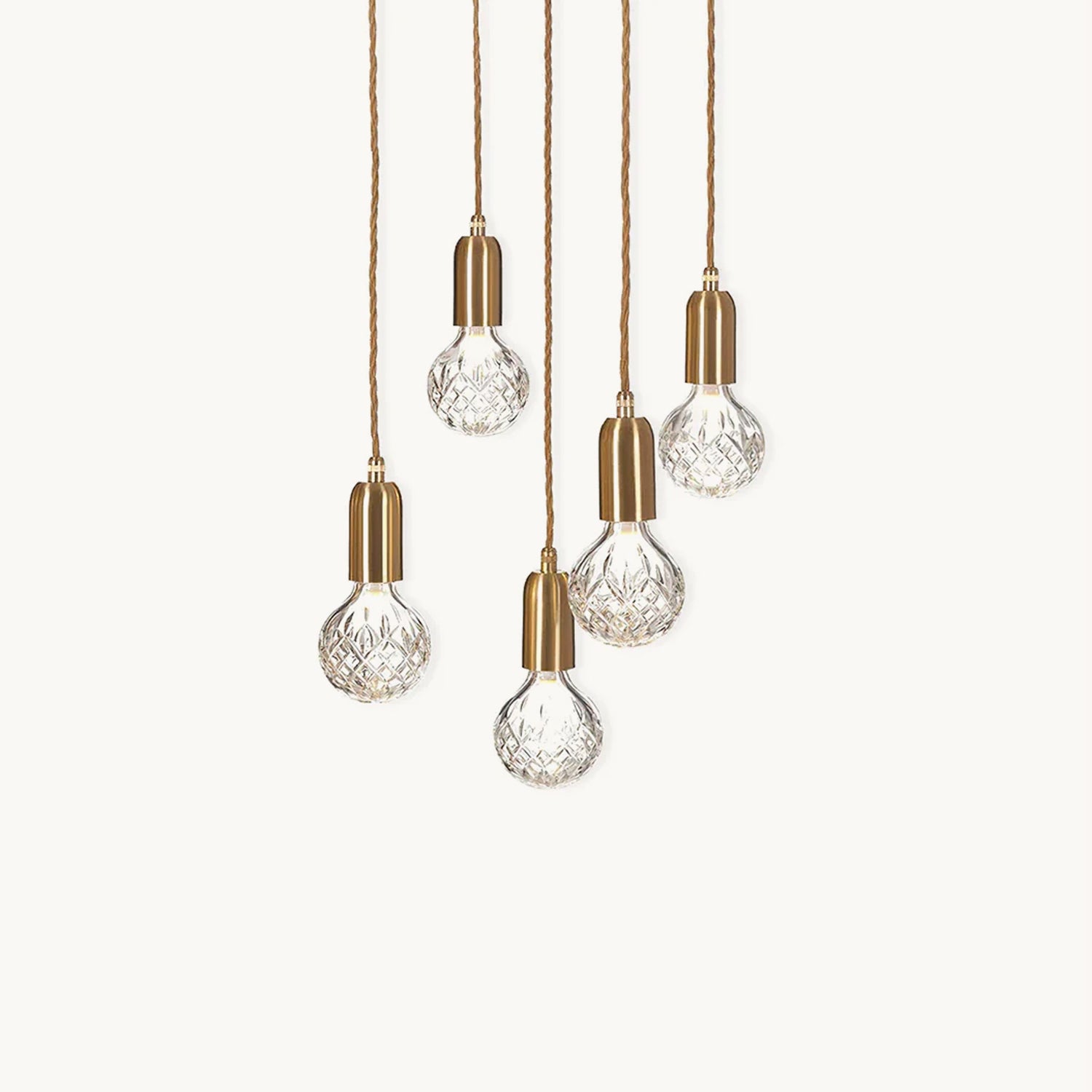 Crystal Bulb Pendant Light - Elegant Glass Ceiling Lighting Fixture for Dining Room, Kitchen Island & Bedroom Decor